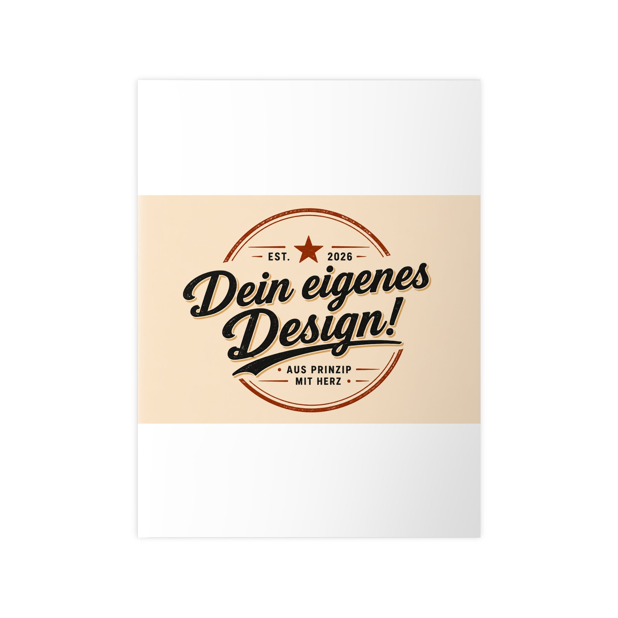 Custom Photopaper Poster — Personalizable Vintage Badge Design (Dein eigenes Design!)