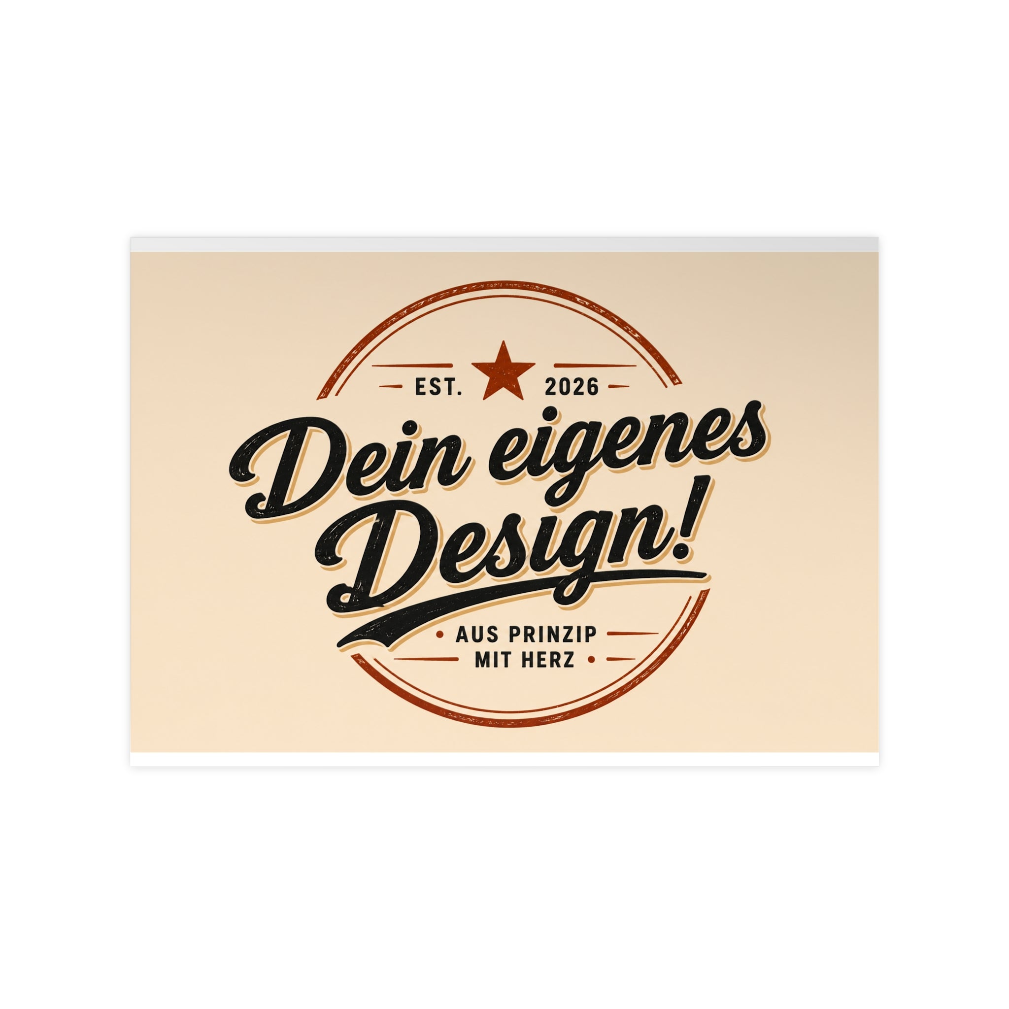 Custom Photopaper Poster — Personalizable Vintage Badge Design (Dein eigenes Design!)