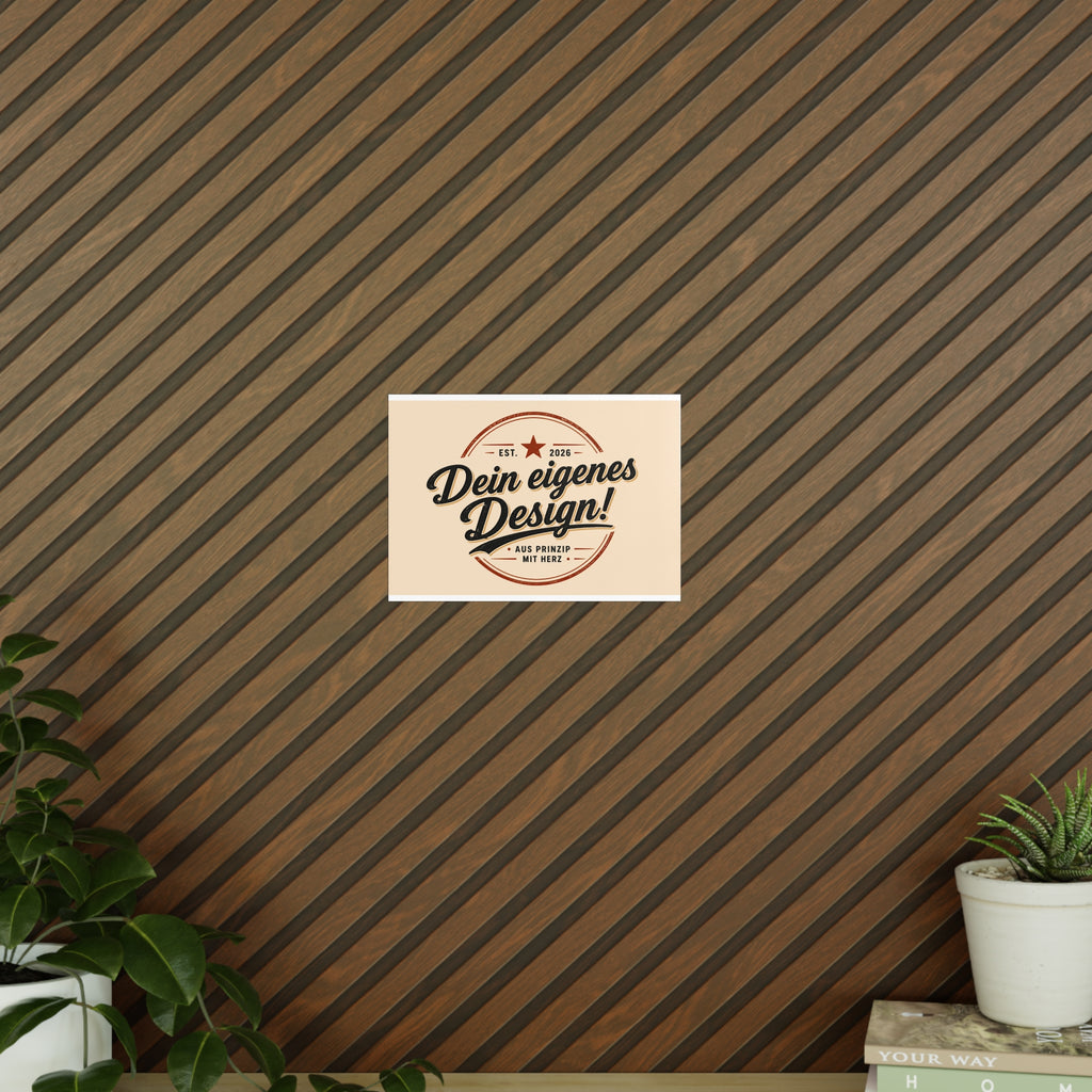 Custom Photopaper Poster — Personalizable Vintage Badge Design (Dein eigenes Design!)