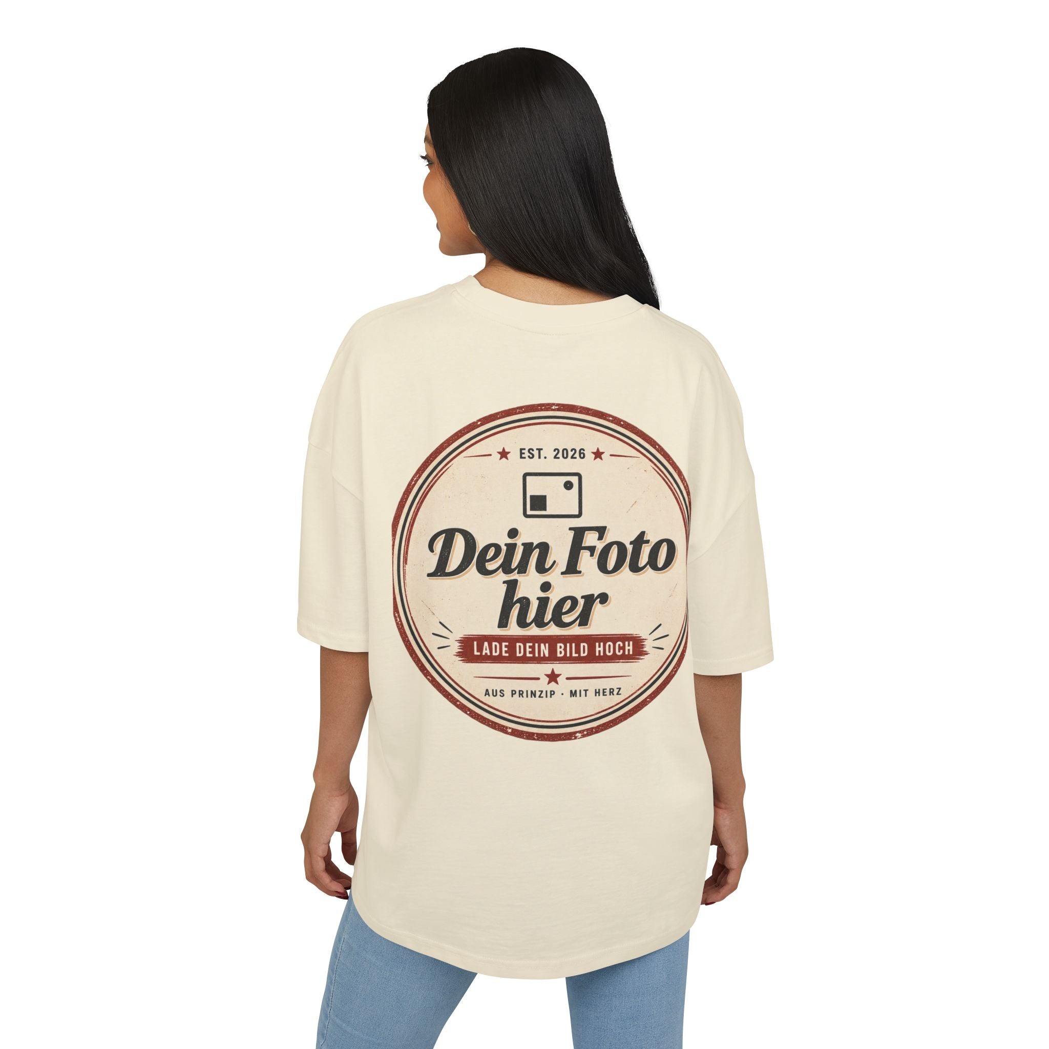 T-Shirt personalized with photo – Design your own retro logo shirt