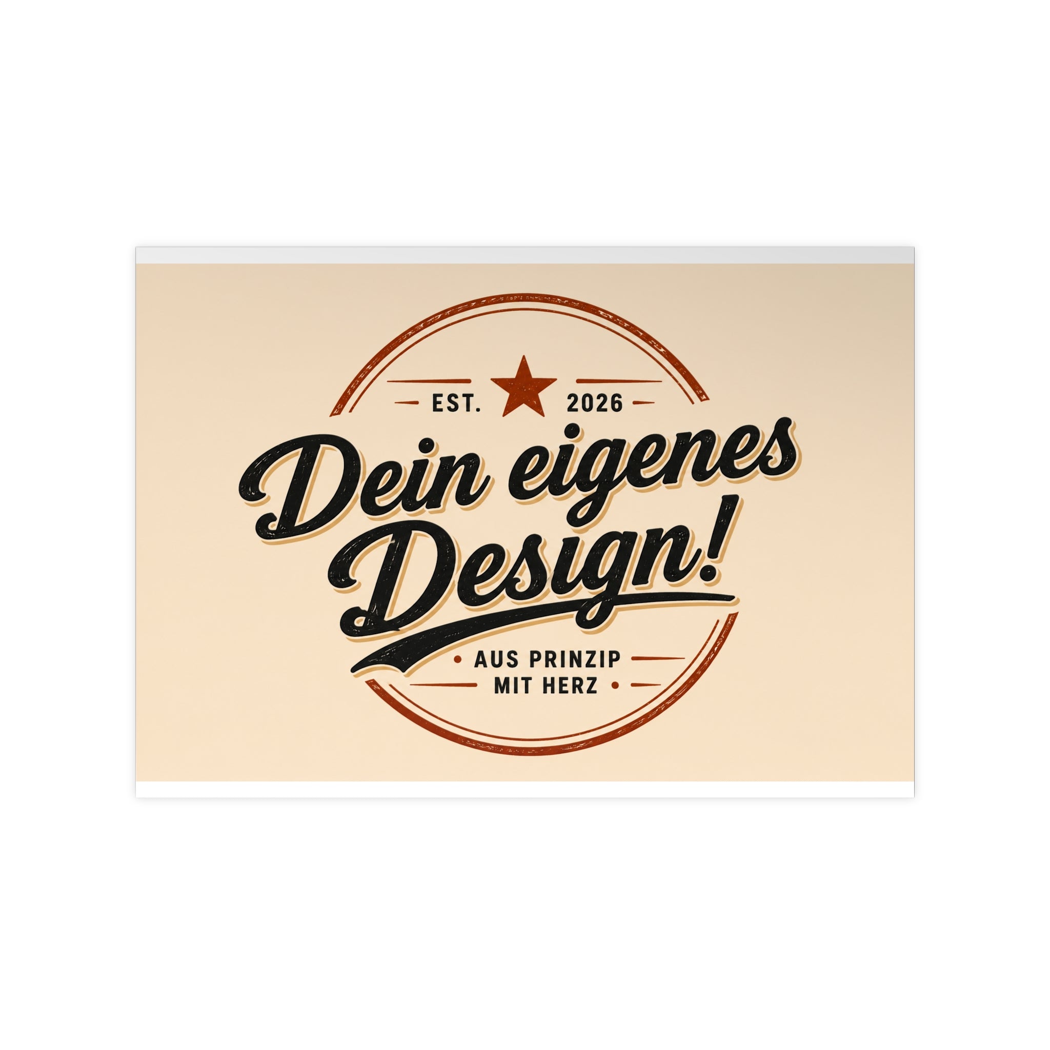 Custom Photopaper Poster — Personalizable Vintage Badge Design (Dein eigenes Design!)