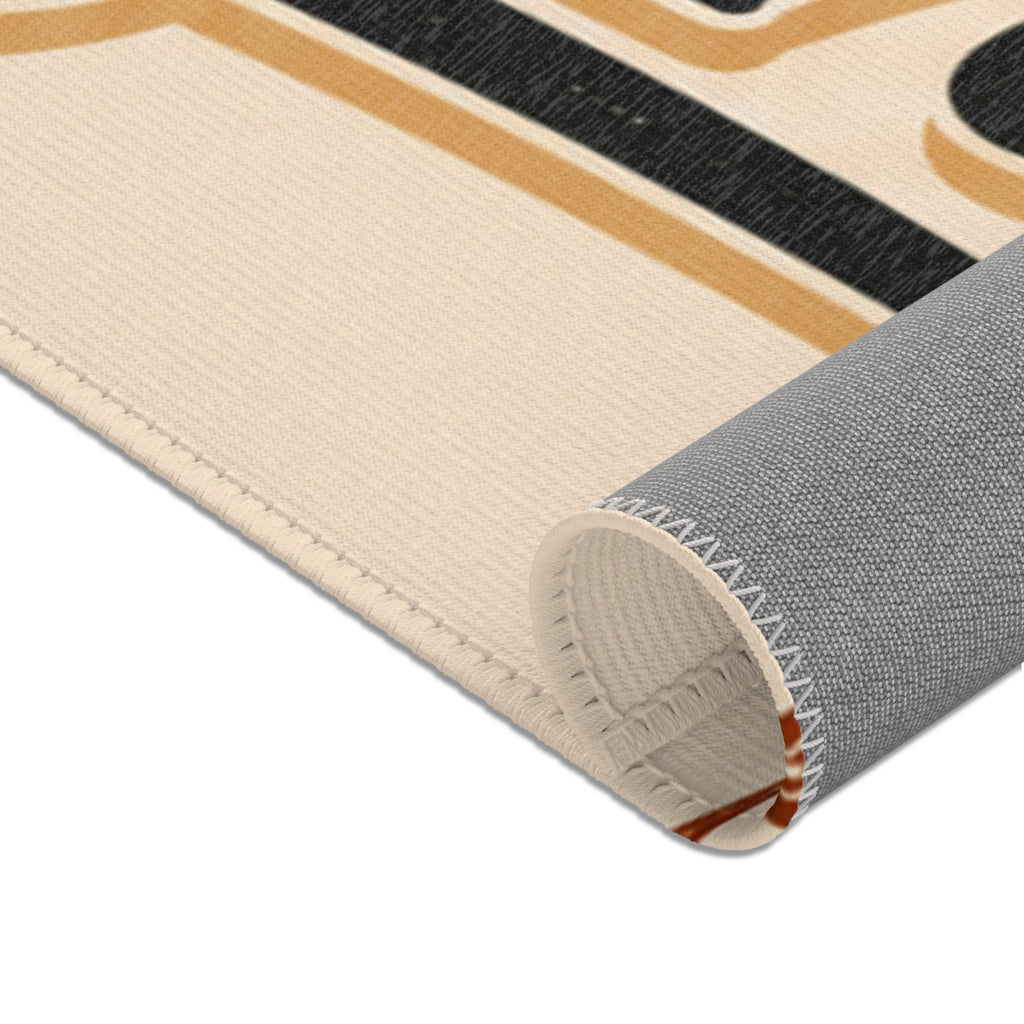 Personalized Vintage Area Rug — "Dein eigenes Design!" German Retro Accent Rug