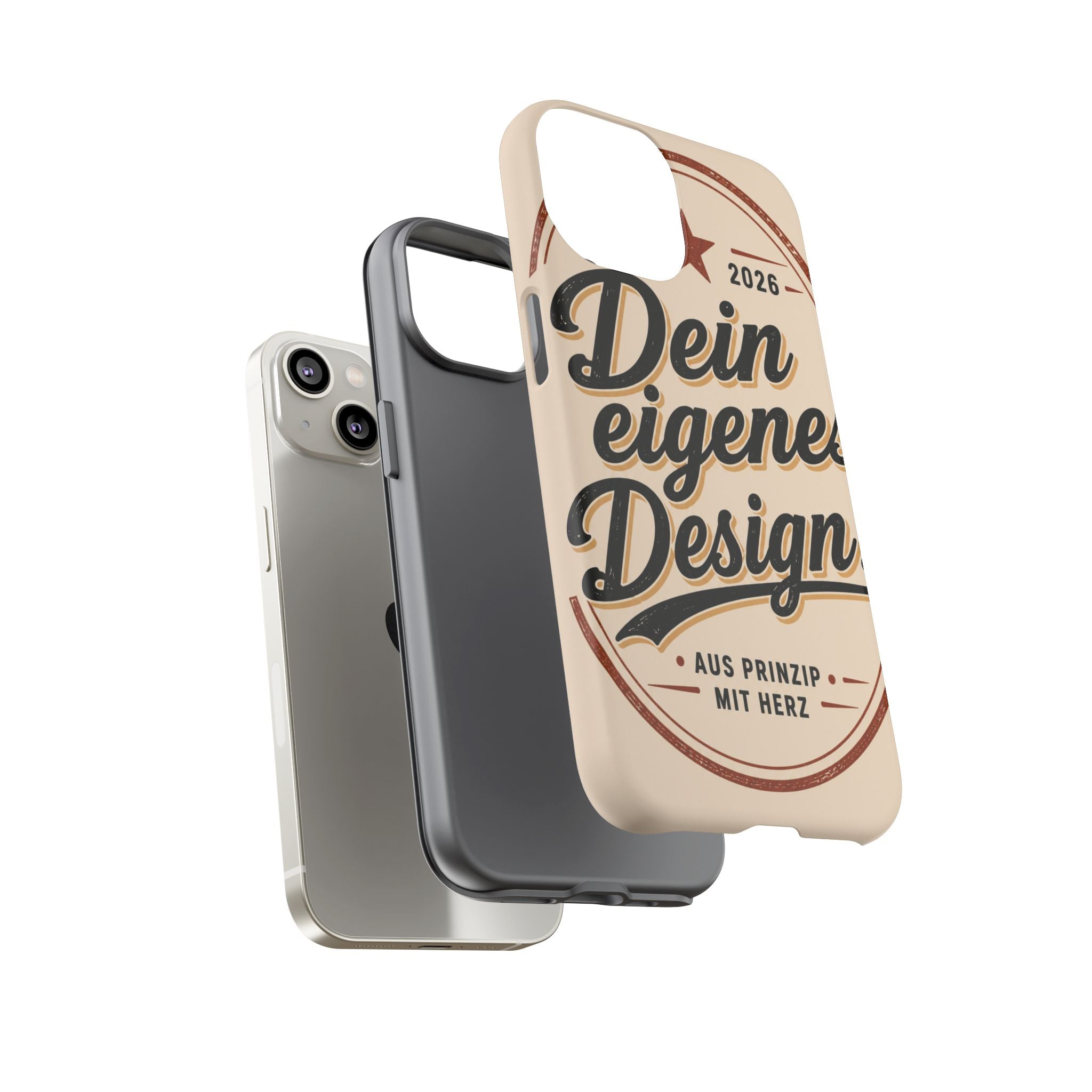 Custom Tough Phone Case — "Dein eigenes Design" Vintage Script Tough Case