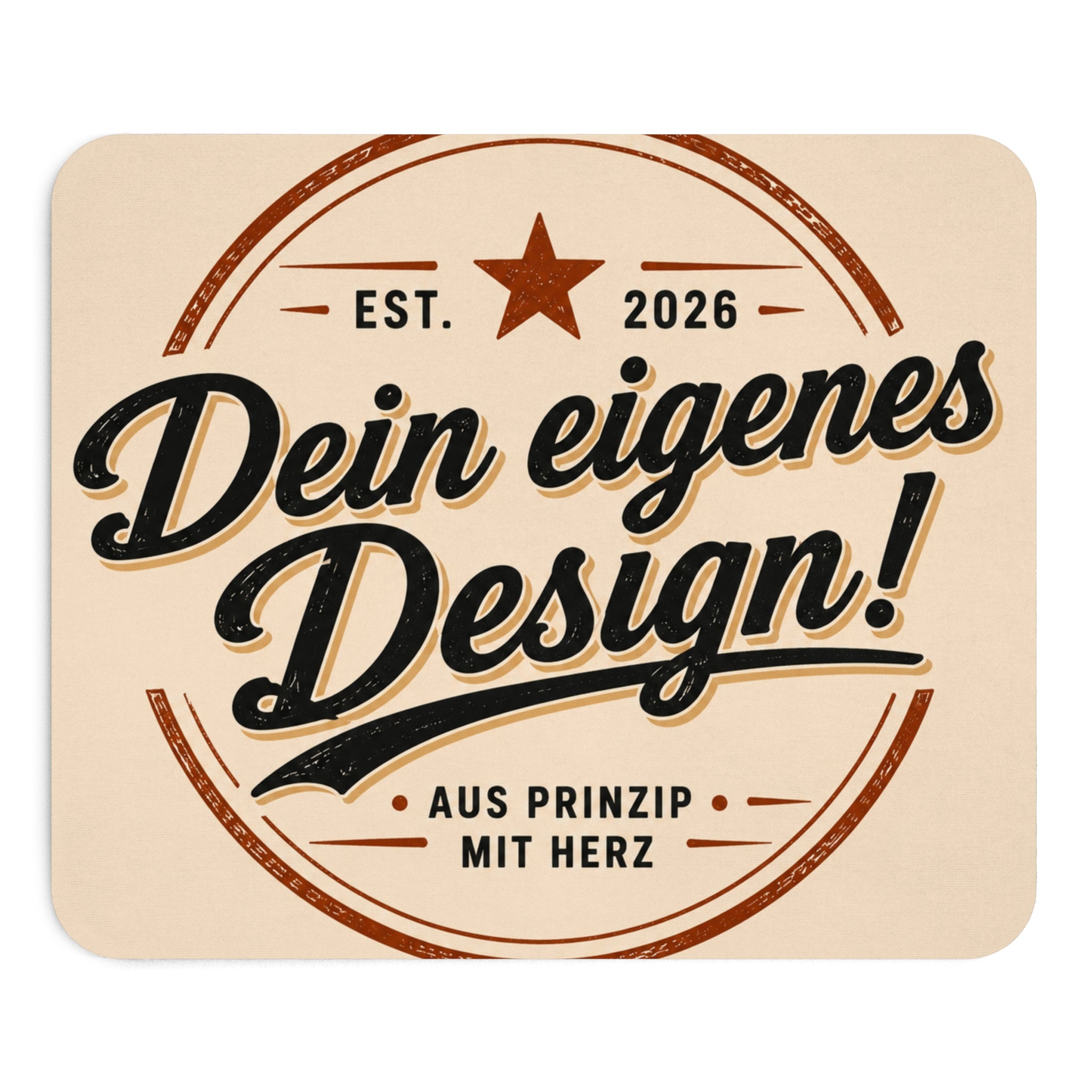 Vintage German Typography Mouse Pad — "Dein eigenes Design!"