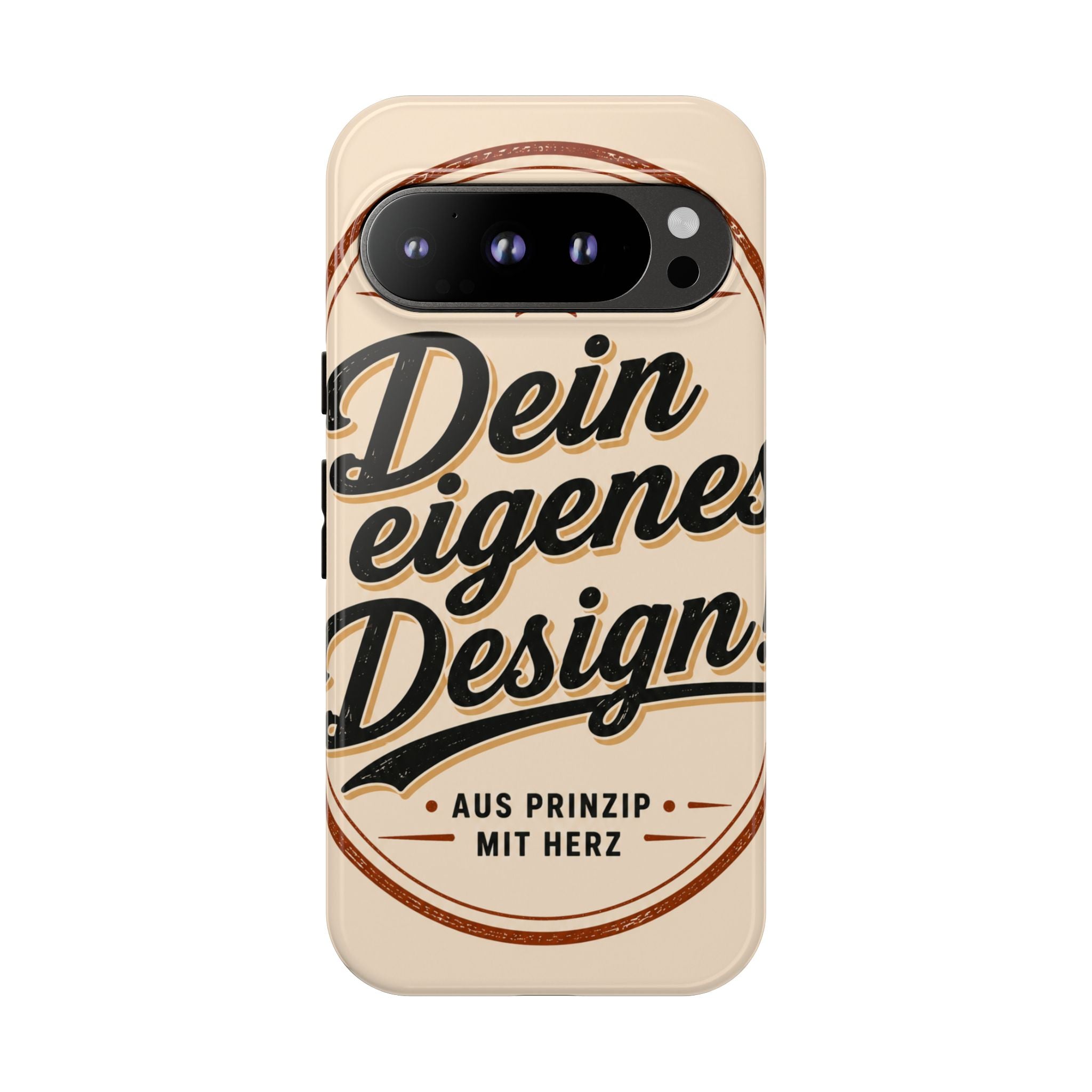 Custom Tough Phone Case — "Dein eigenes Design" Vintage Script Tough Case