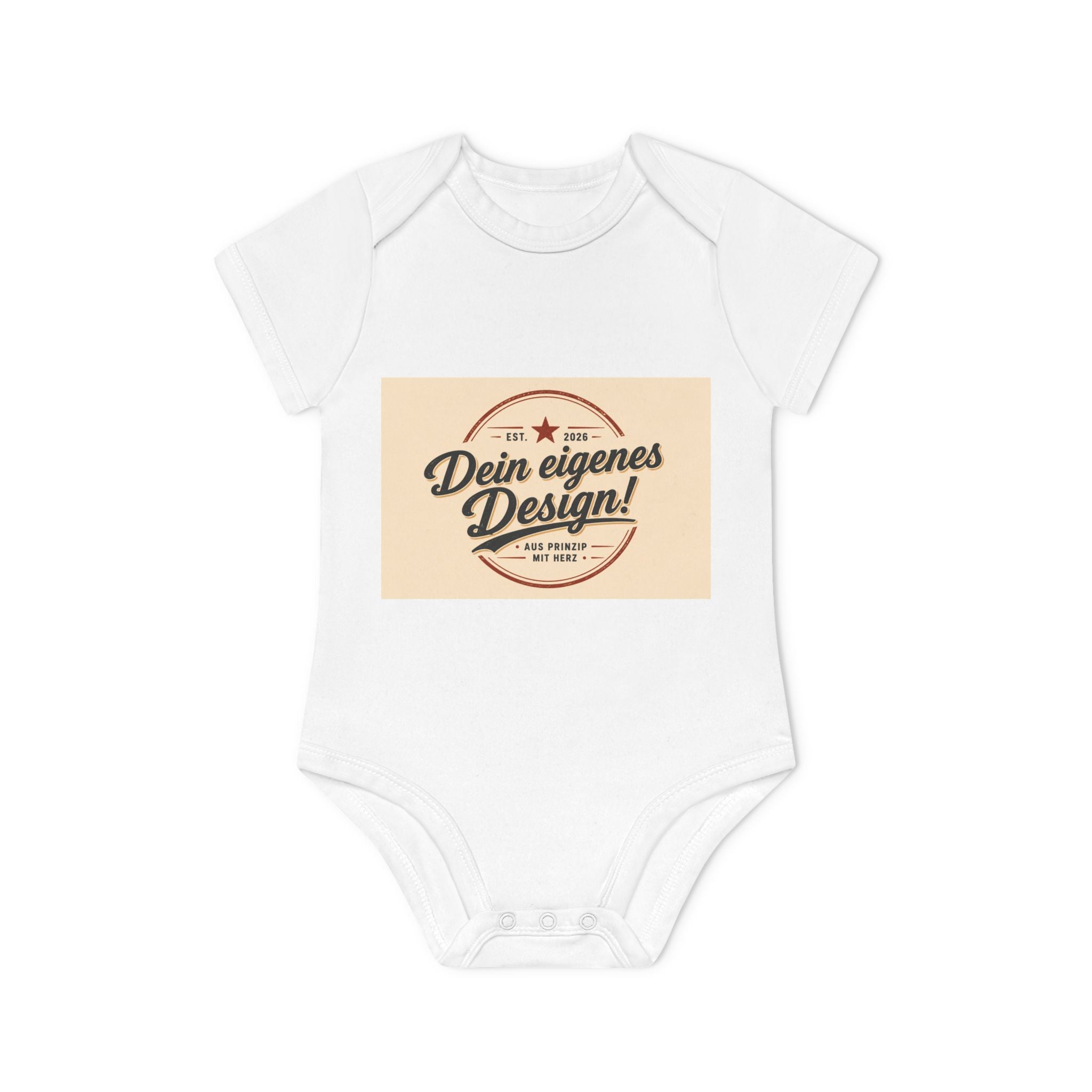 Organic Baby Bodysuit — Customizable "Dein eigenes Design" Infant Onesie