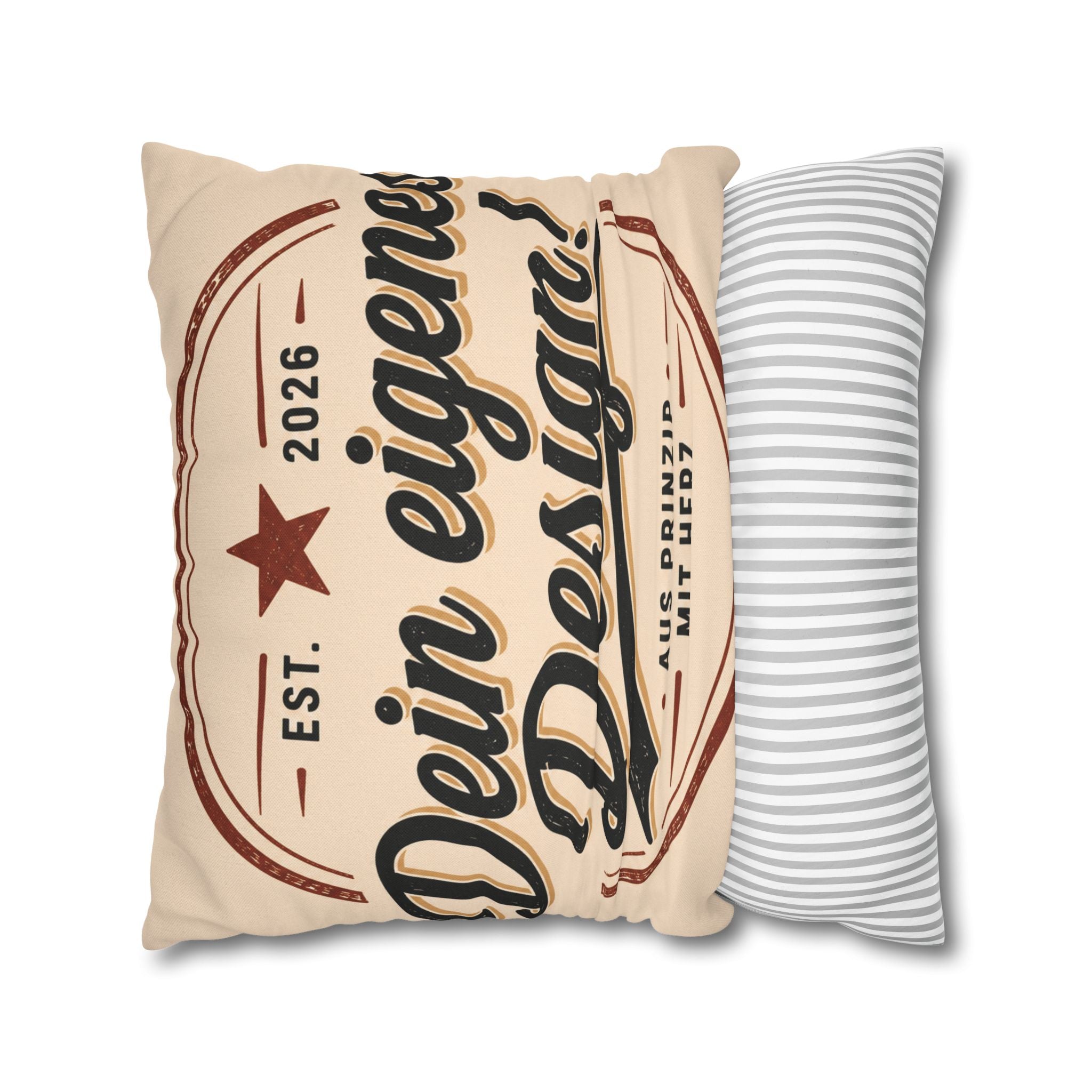 Spun Polyester Square Pillowcase