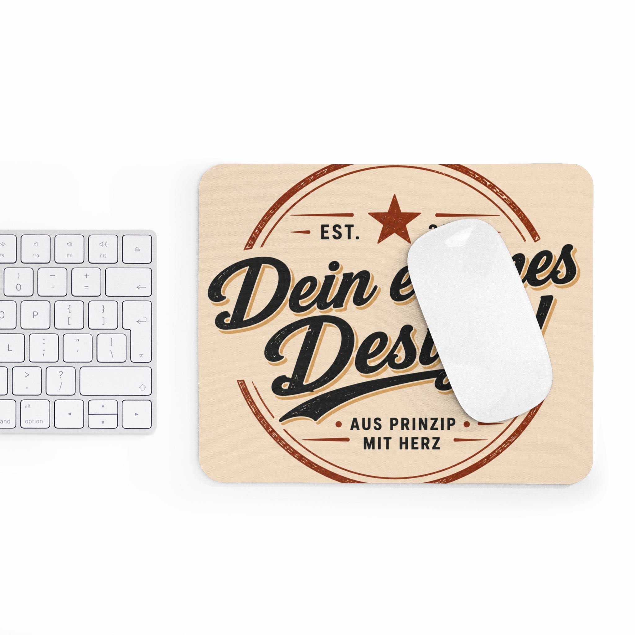 Vintage German Typography Mouse Pad — "Dein eigenes Design!"