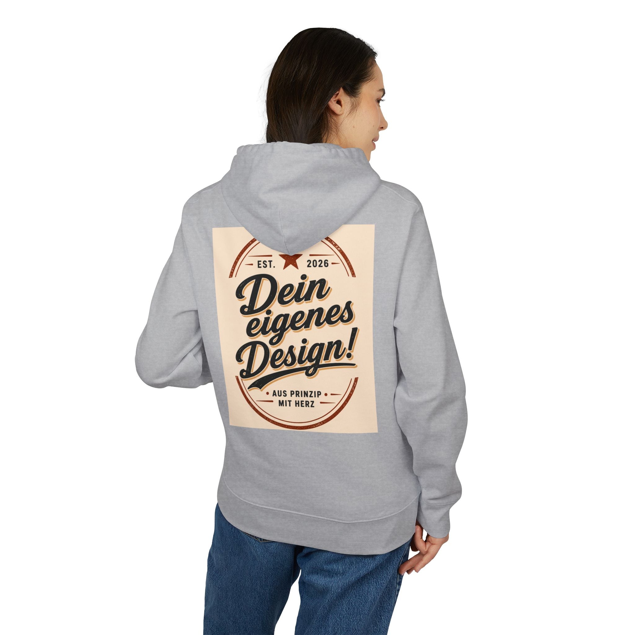 Hoodie — "Dein eigenes Design!" Vintage Badge Pullover