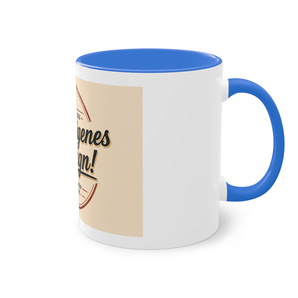 Personalized Two-Tone Coffee Mug — "Dein eigenes Design!" 11oz