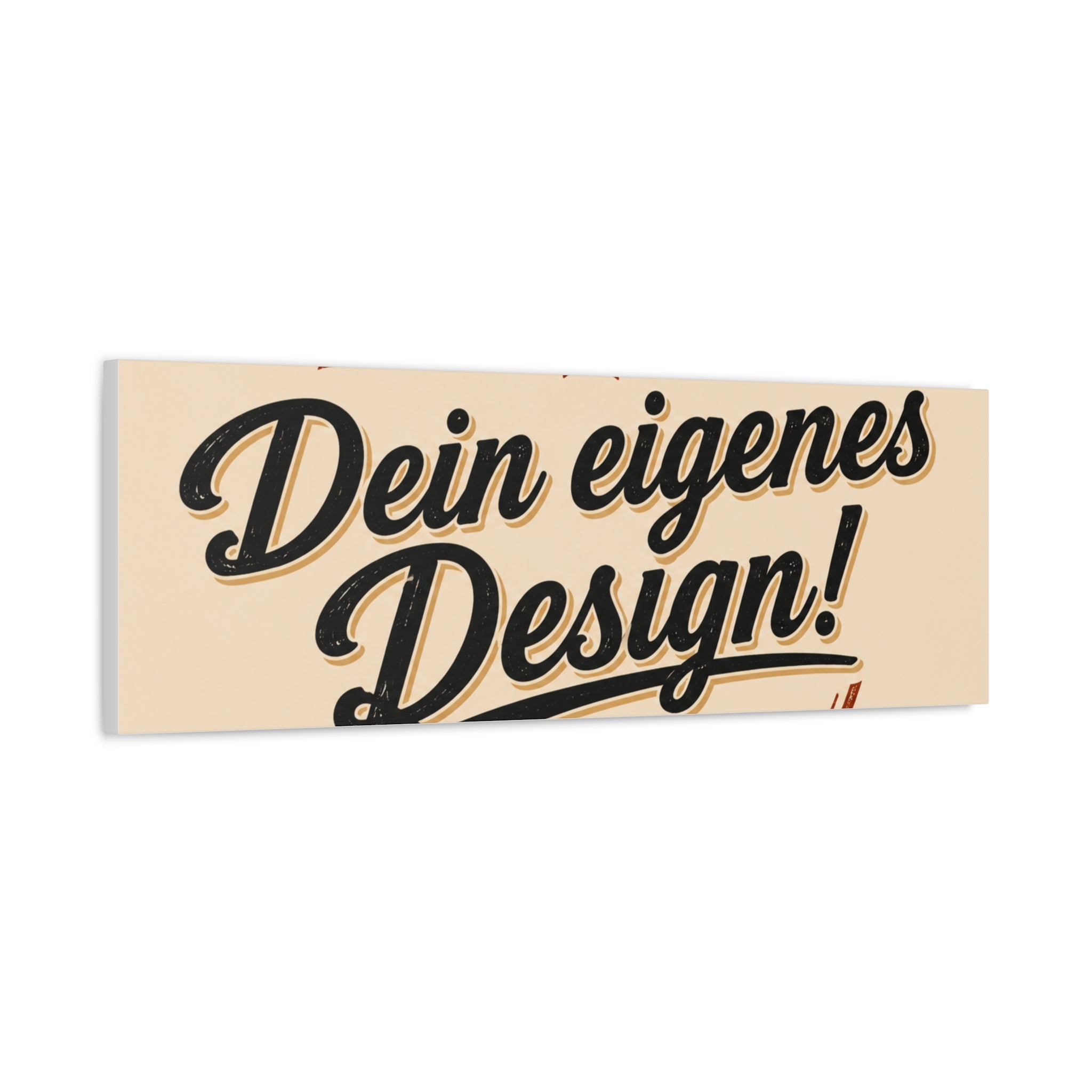 Matte Stretched Canvas - "Dein eigenes Design!" Vintage Badge Wall Art