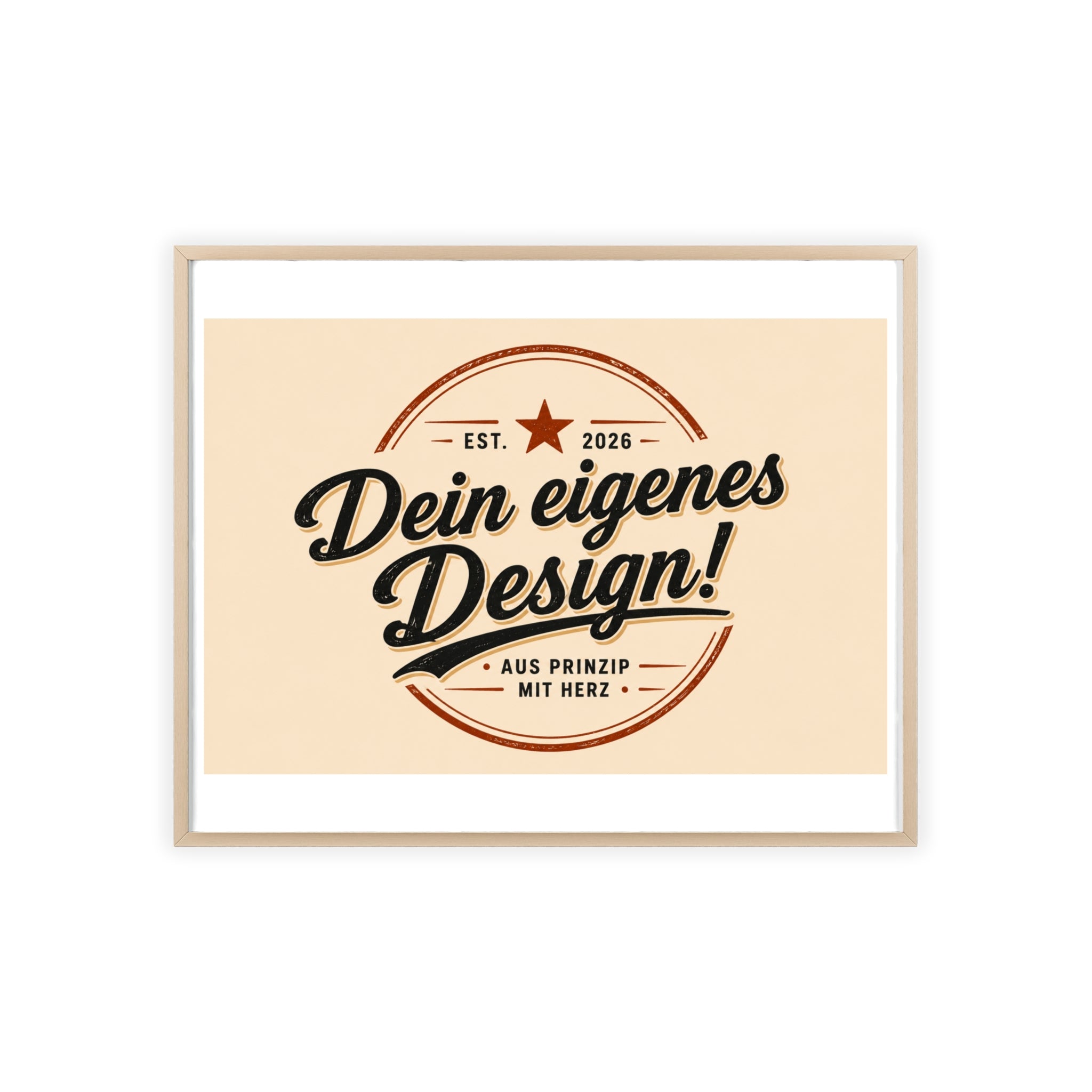 Framed Poster – "Dein eigenes Design!" Custom Wooden Frame Wall Art