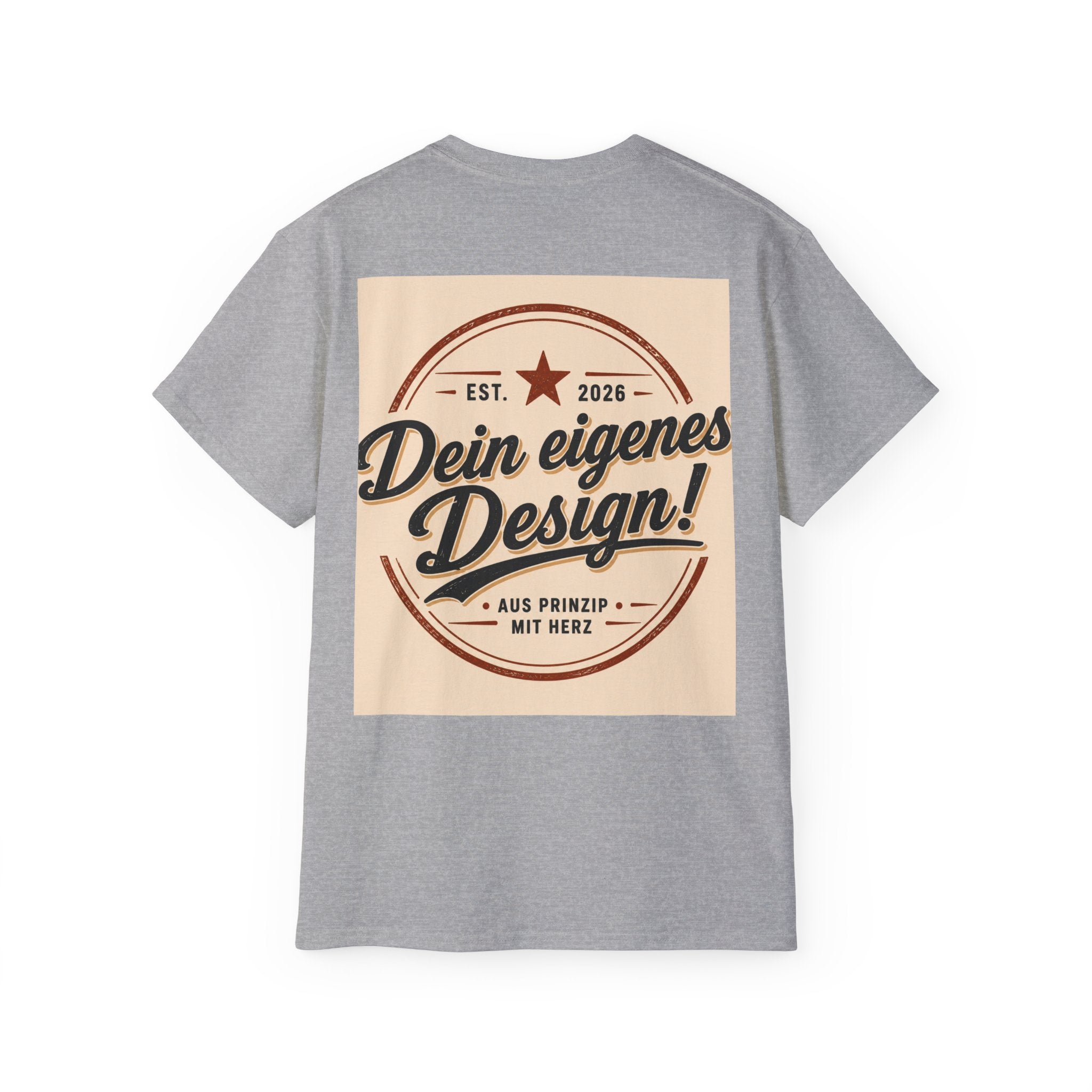 Vintage Badge T‑Shirt — "Dein eigenes Design!" Graphic Tee