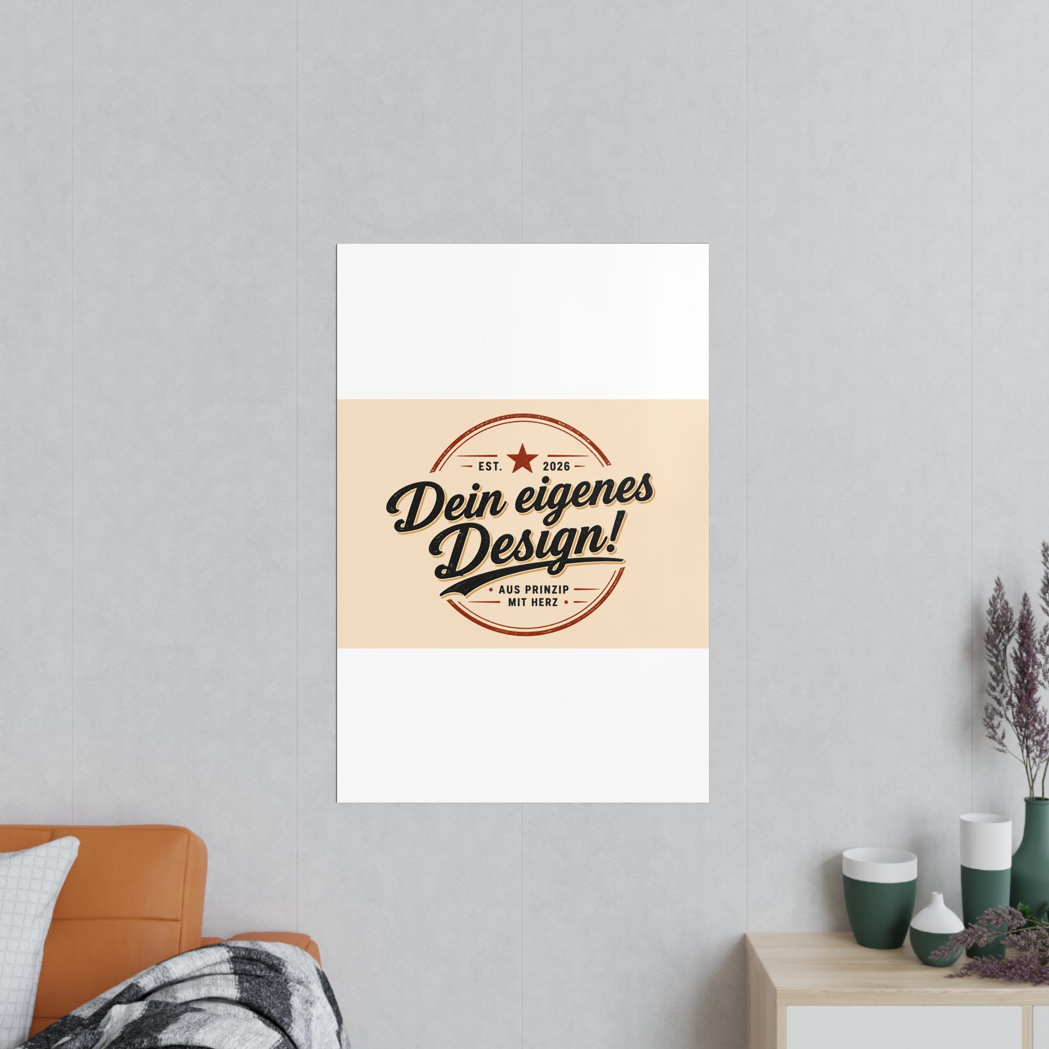 Custom Photopaper Poster — Personalizable Vintage Badge Design (Dein eigenes Design!)