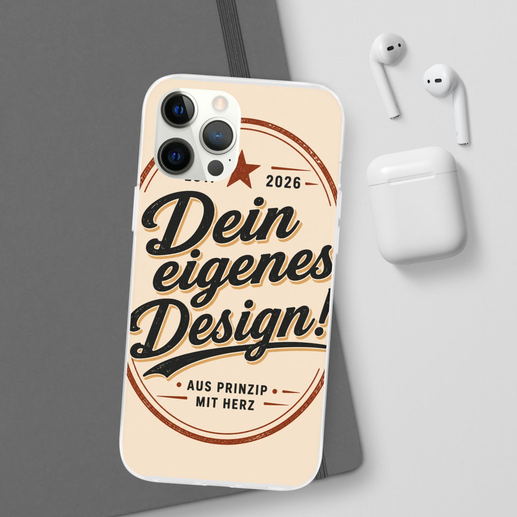 Phone Case — "Dein eigenes Design" Vintage Script Personalized Protective Case