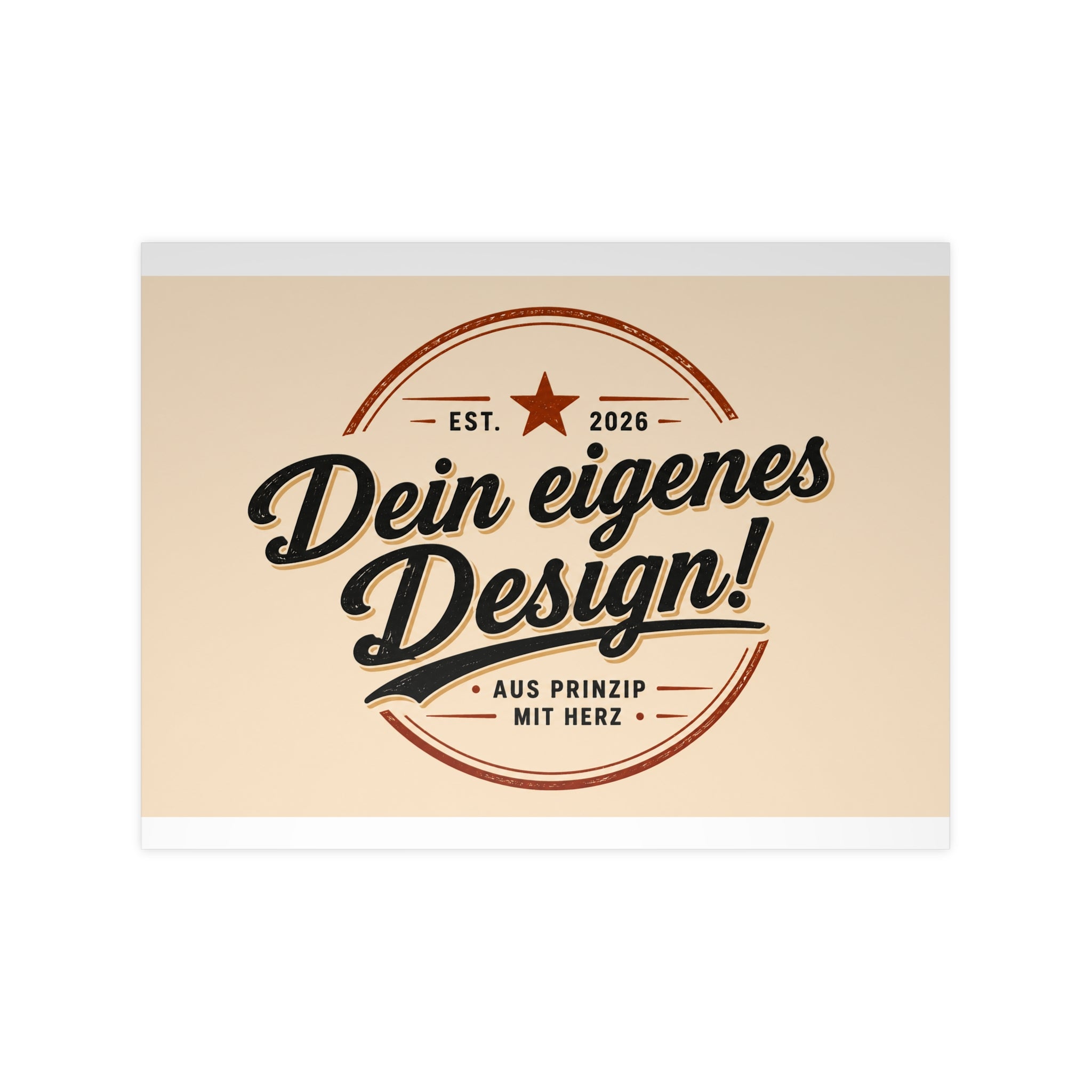 Custom Photopaper Poster — Personalizable Vintage Badge Design (Dein eigenes Design!)