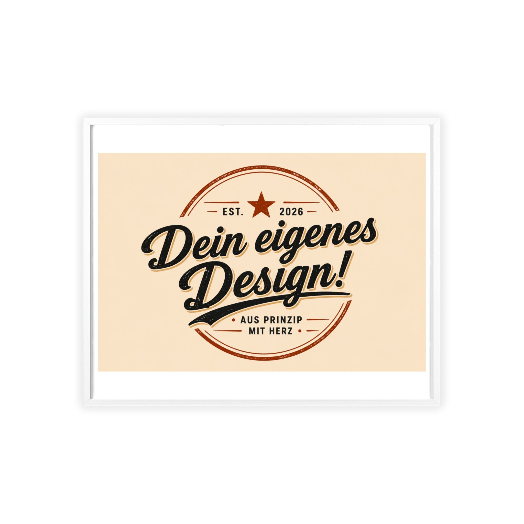 Framed Poster – "Dein eigenes Design!" Custom Wooden Frame Wall Art