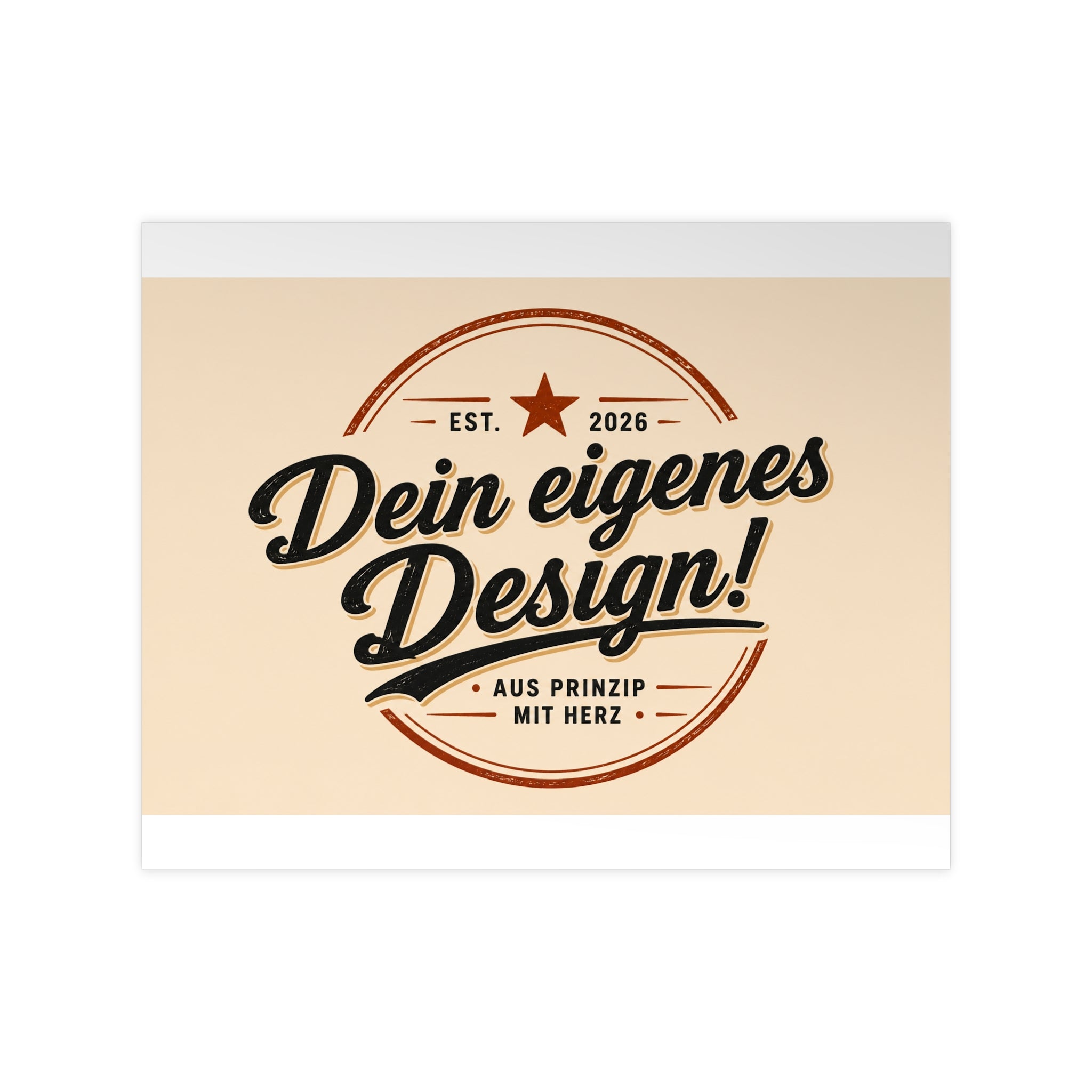 Custom Photopaper Poster — Personalizable Vintage Badge Design (Dein eigenes Design!)