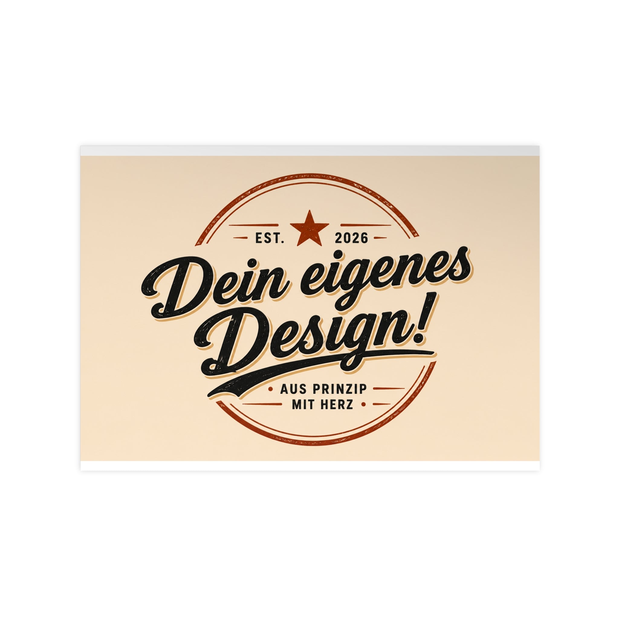 Custom Photopaper Poster — Personalizable Vintage Badge Design (Dein eigenes Design!)