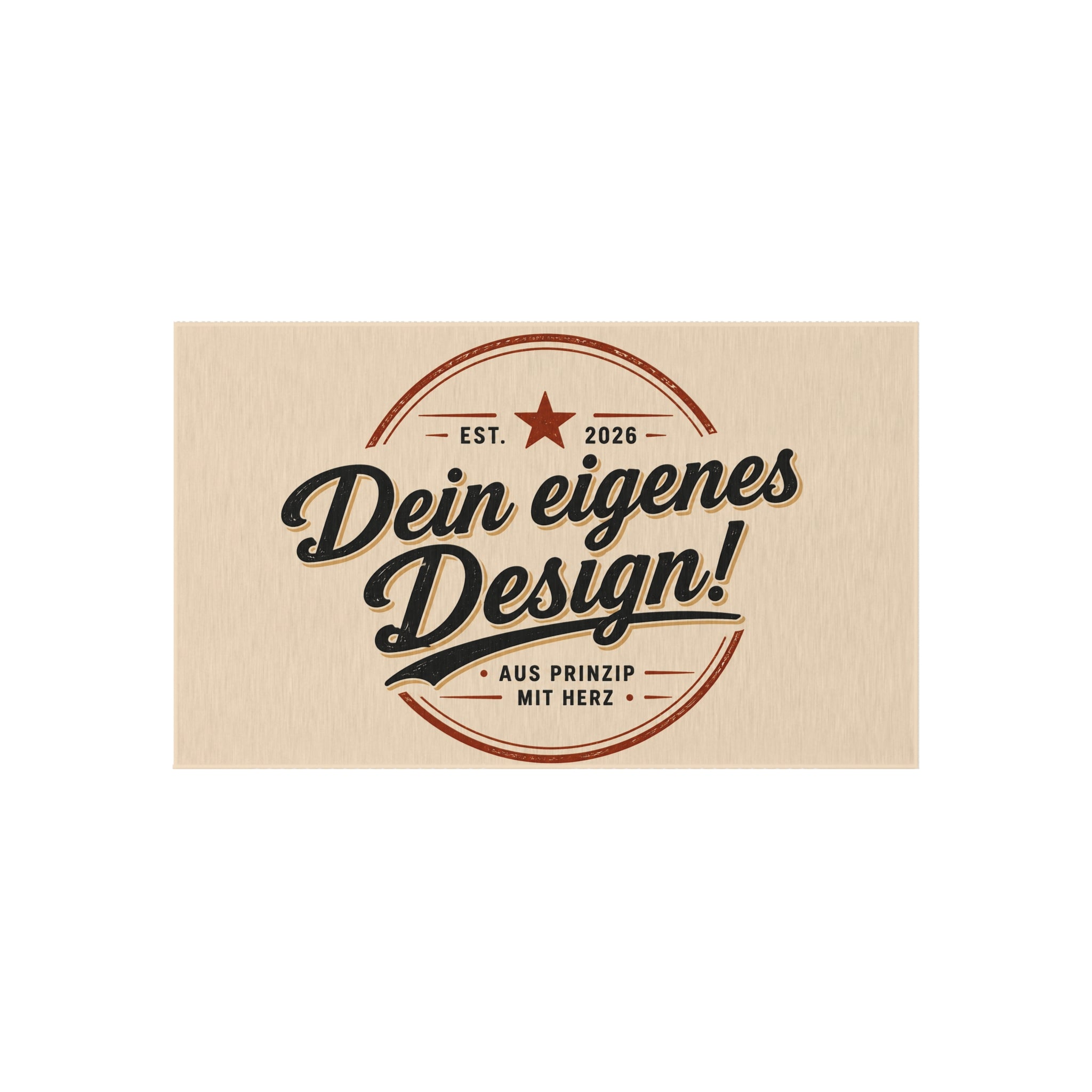 Custom Outdoor Rug — 'Dein eigenes Design!' Vintage Badge Doormat