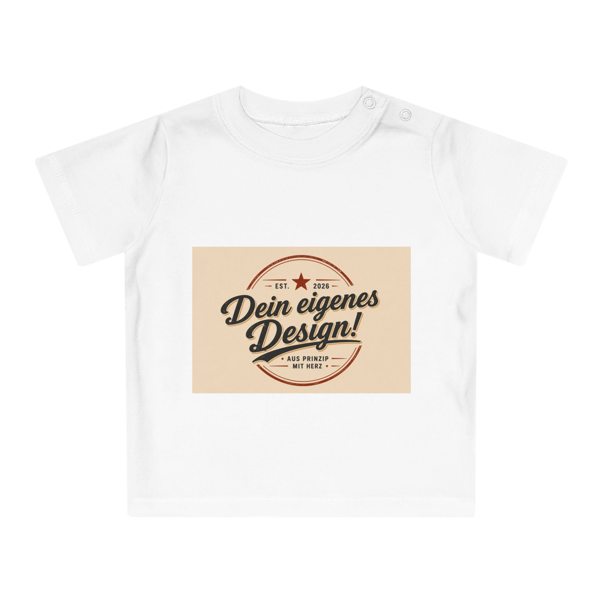 Baby T‑Shirt – "Dein eigenes Design!" Personalized Retro Badge Infant Tee