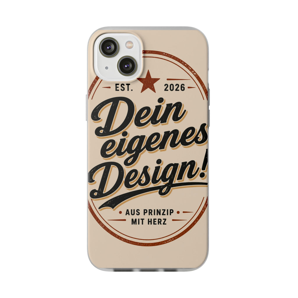 Phone Case — "Dein eigenes Design" Vintage Script Personalized Protective Case
