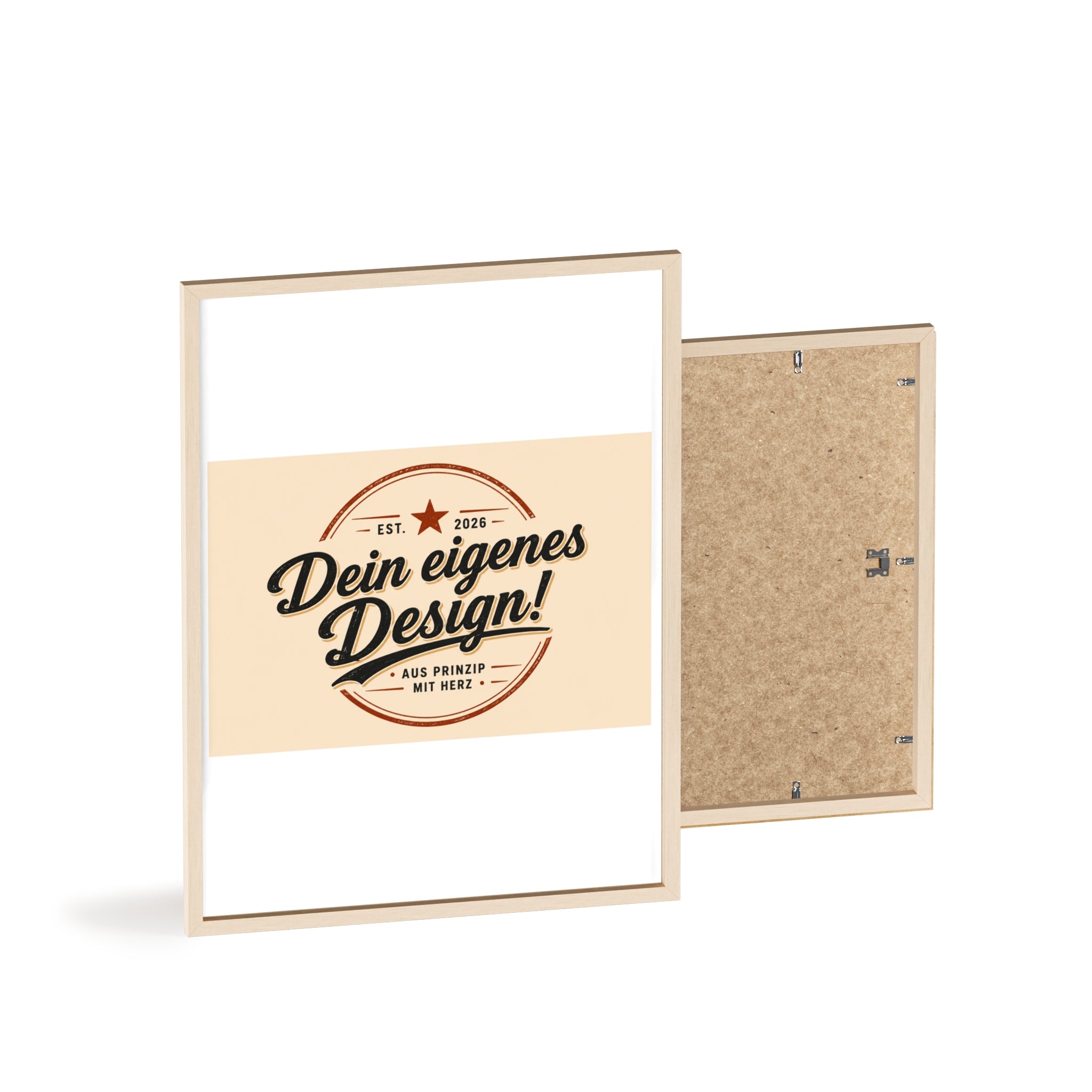 Framed Poster – "Dein eigenes Design!" Custom Wooden Frame Wall Art