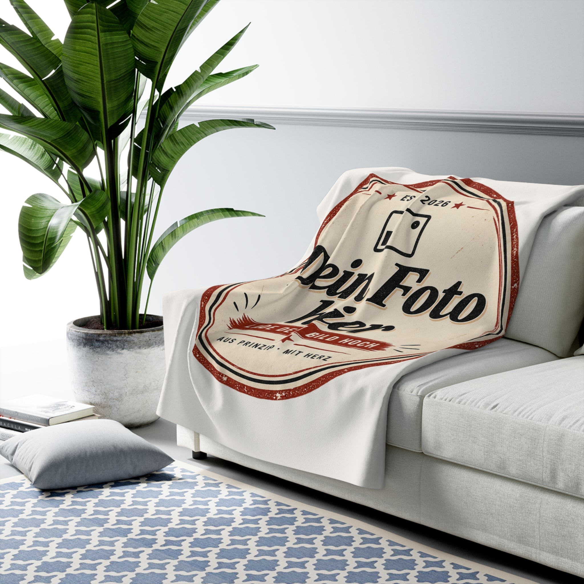 Personalized Blanket with Photo – Design Your Own Sherpa Fleece Blanket