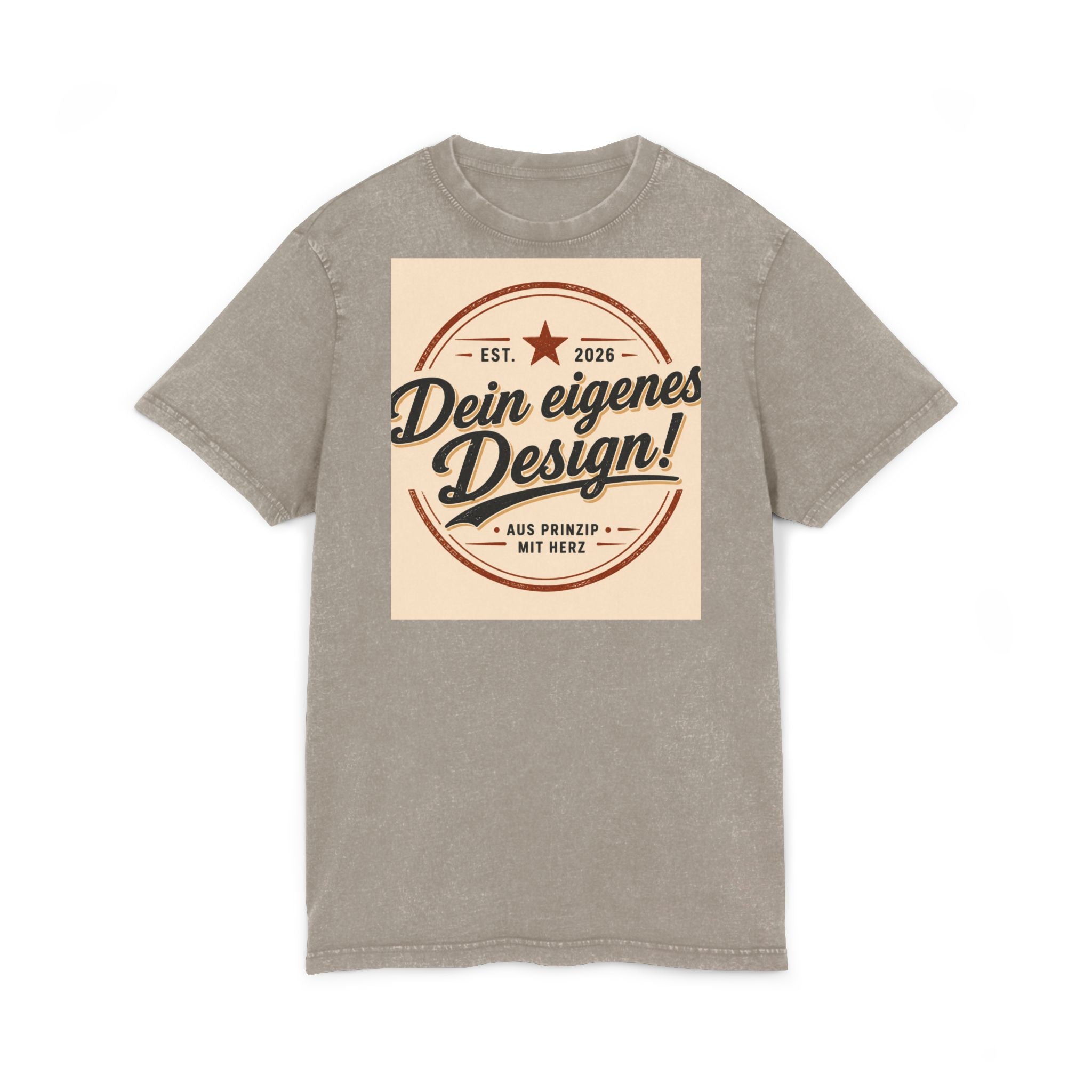 Vintage Acid-Washed Tee — Custom 'Dein eigenes Design!' Graphic
