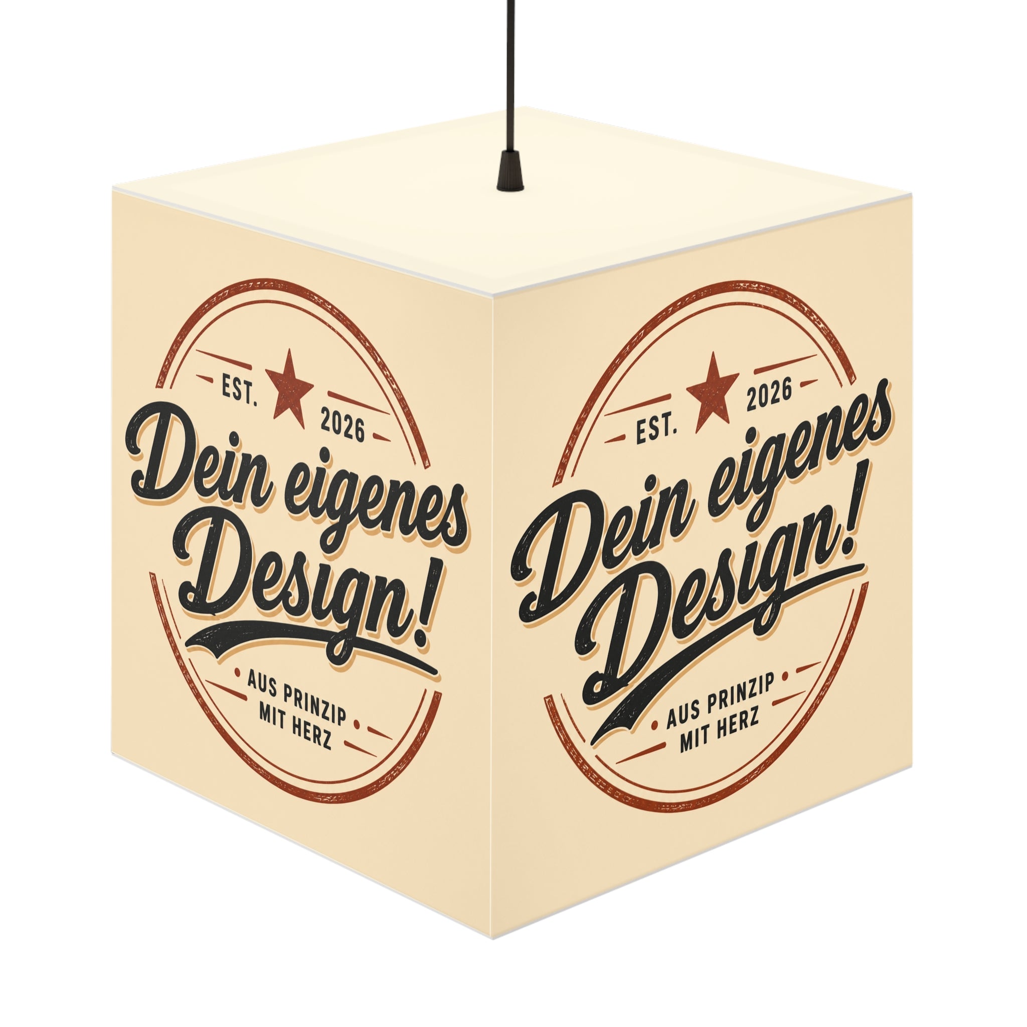 Cube Lamp — Personalized "Dein eigenes Design!" Hanging Light