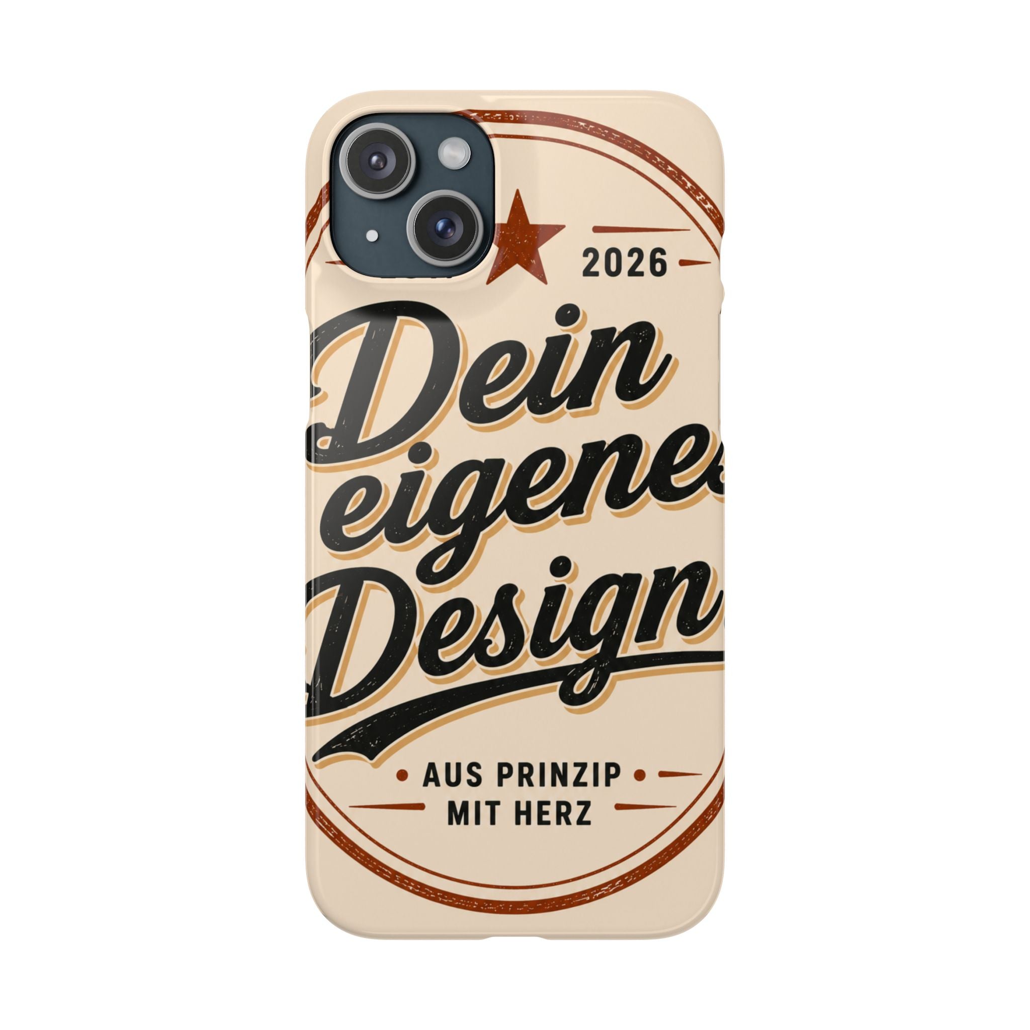 Phone Case — Retro "Dein eigenes Design" Customizable Snap Case