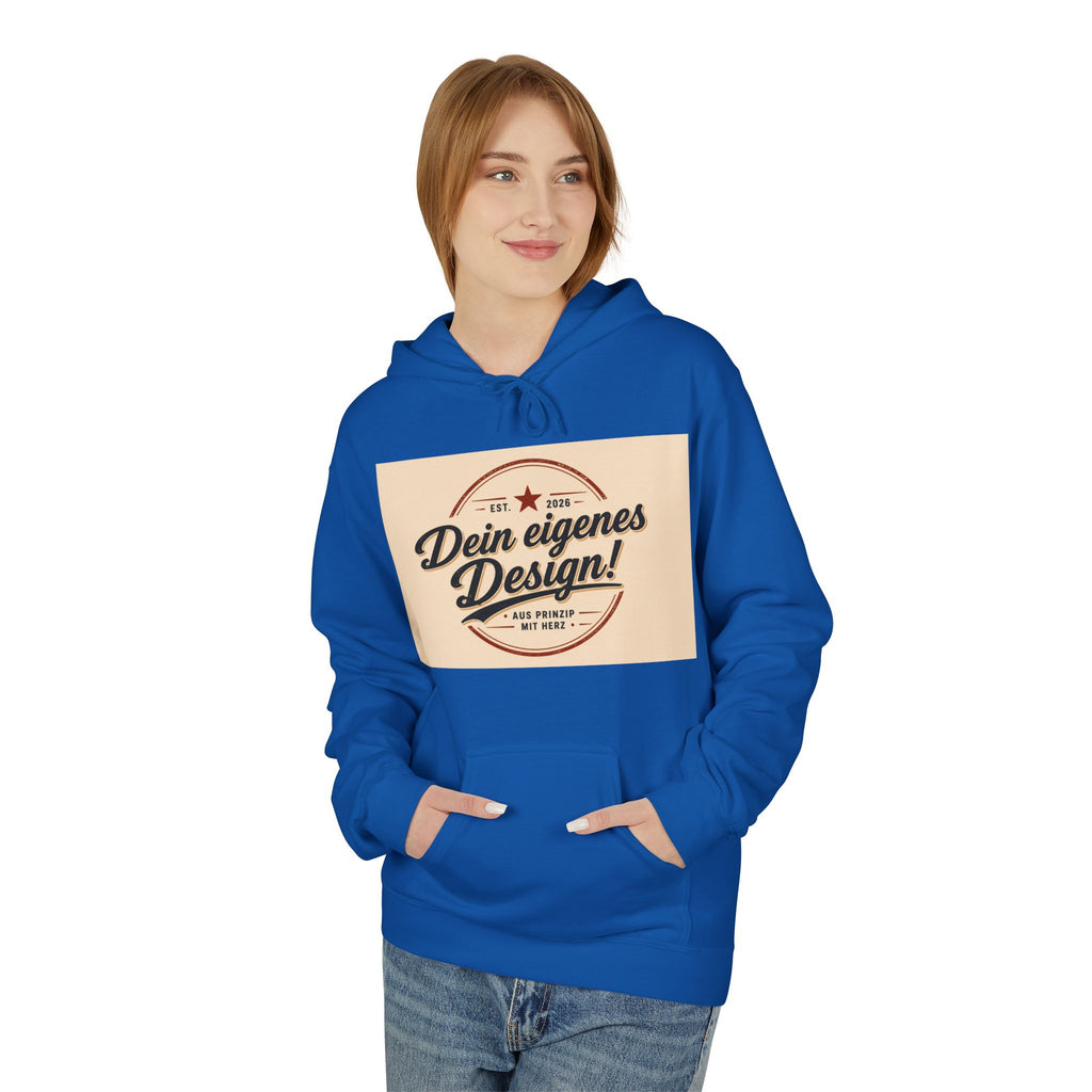 Hoodie — Custom Vintage Badge Design (Dein eigenes Design!)