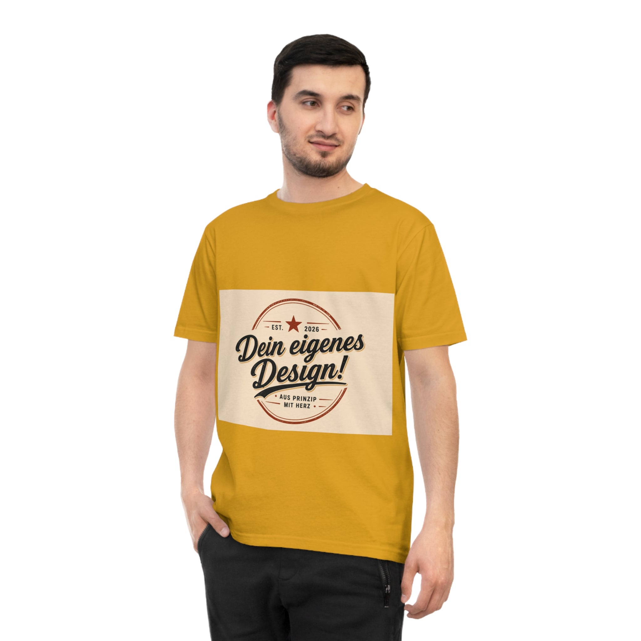 Vintage Badge T‑Shirt — "Dein eigenes Design!" Custom Retro Graphic Tee