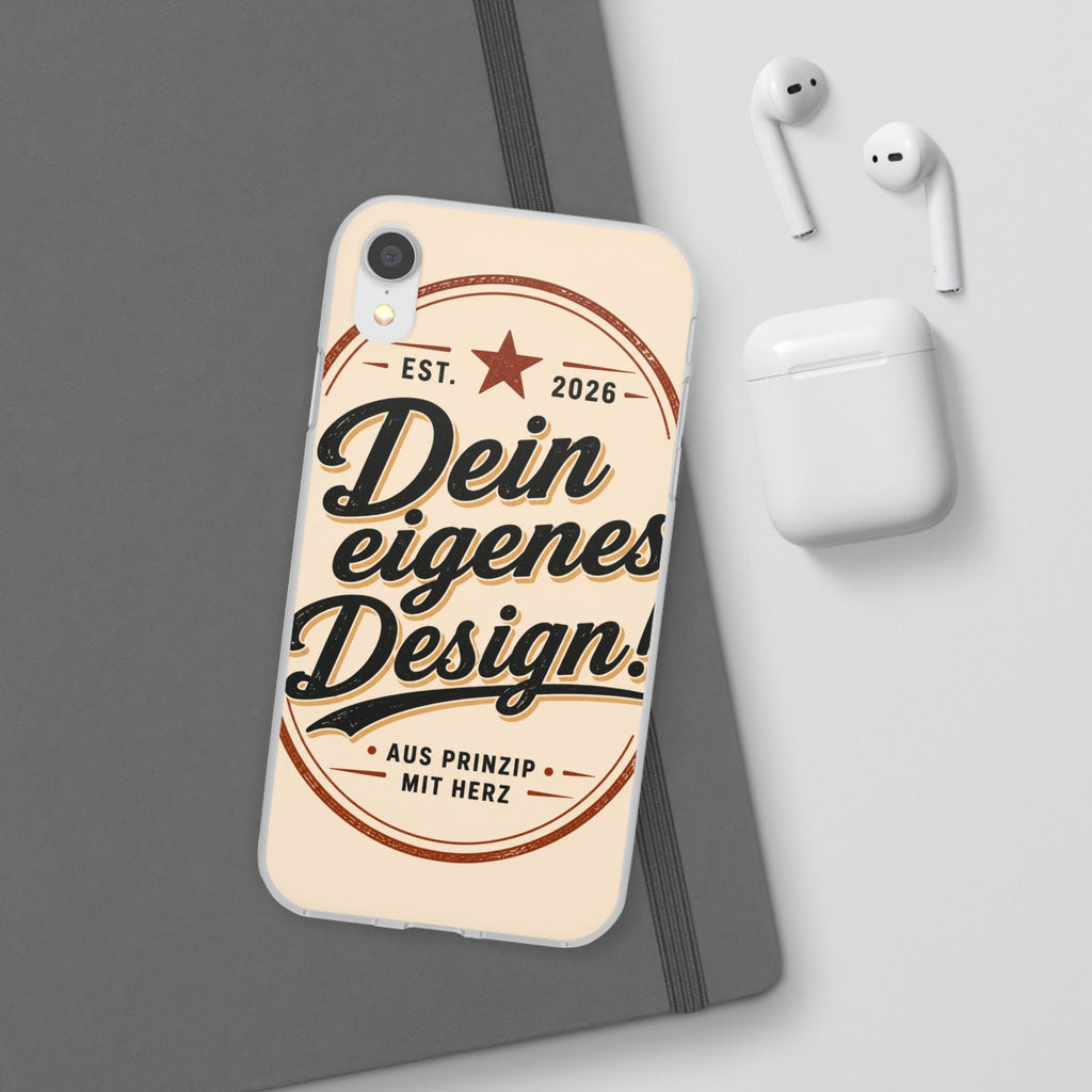 Phone Case — "Dein eigenes Design" Vintage Script Personalized Protective Case