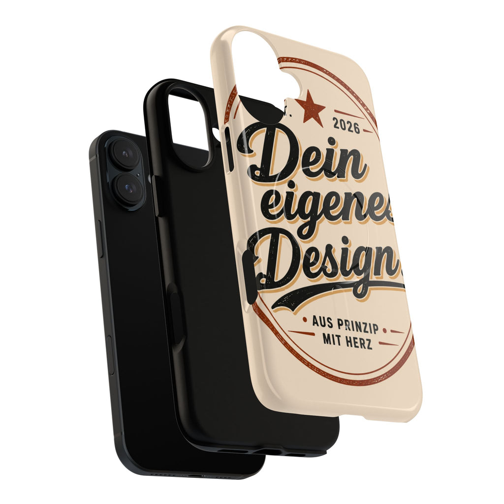 Tough Magnetic Phone Case — "Dein eigenes Design" Retro Script (Customizable)