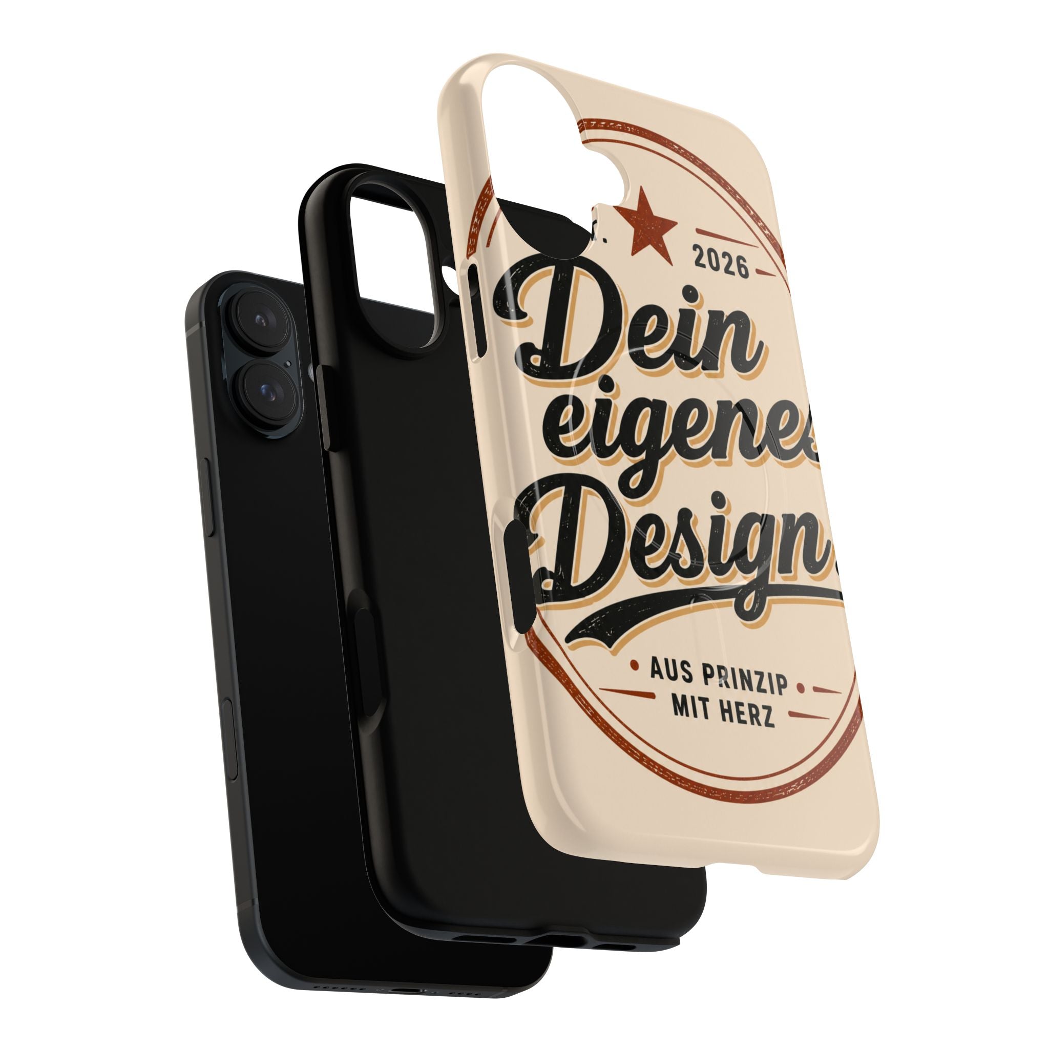 Tough Magnetic Phone Case — "Dein eigenes Design" Retro Script (Customizable)