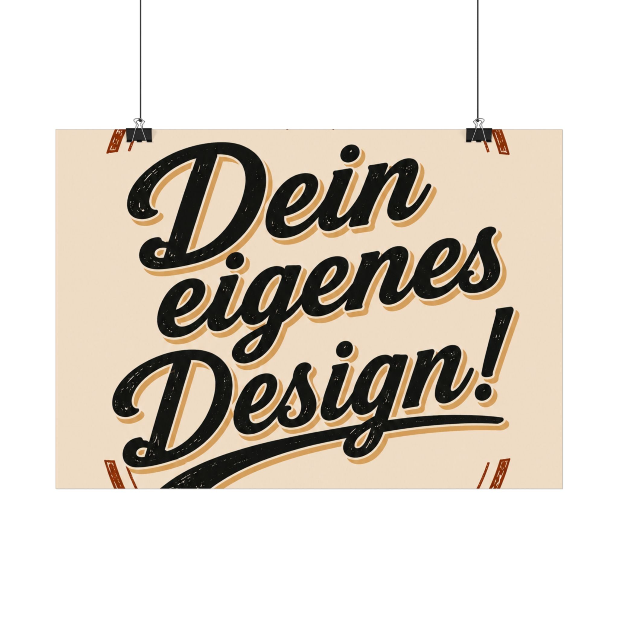 Poster - 'Dein eigenes Design!': Vintage Badge Typography Wall Art