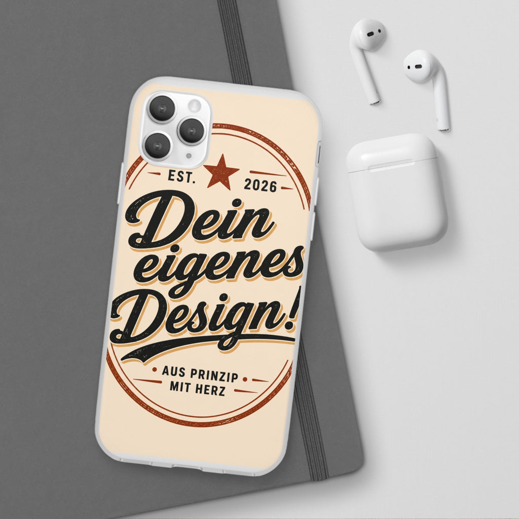 Phone Case — "Dein eigenes Design" Vintage Script Personalized Protective Case