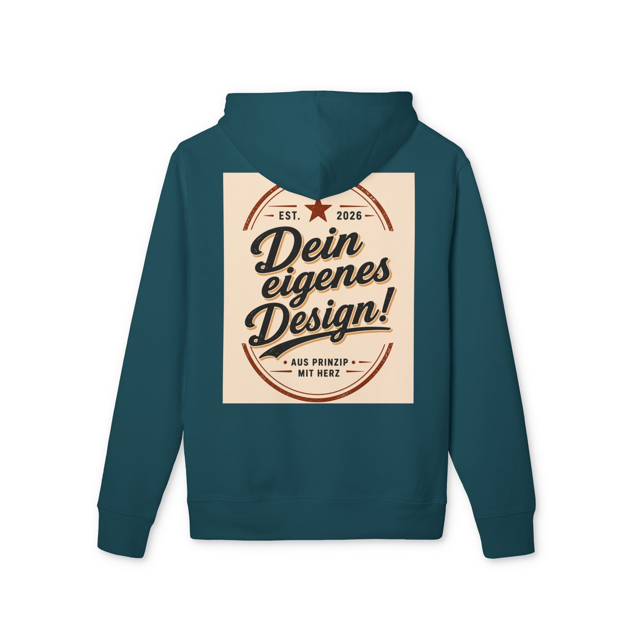 Hoodie — "Dein eigenes Design!" Vintage Badge Pullover