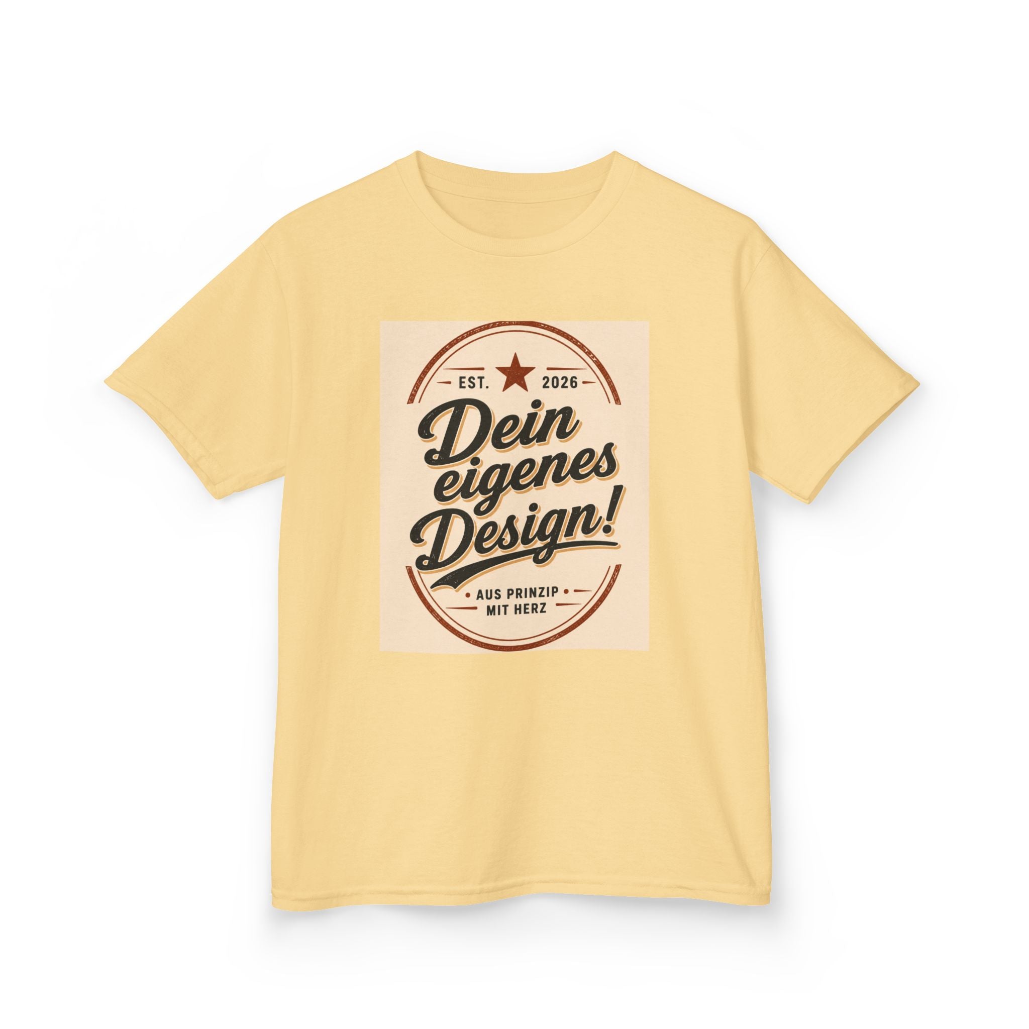 Kids T‑Shirt — "Dein eigenes Design!" Vintage Badge Graphic