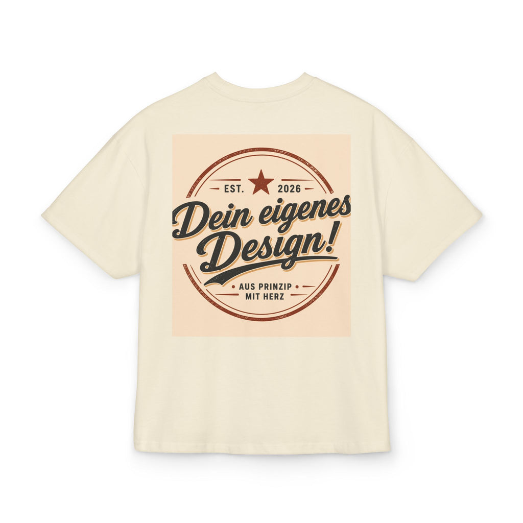 Vintage Badge T-Shirt — "Dein eigenes Design!" Retro Logo Tee