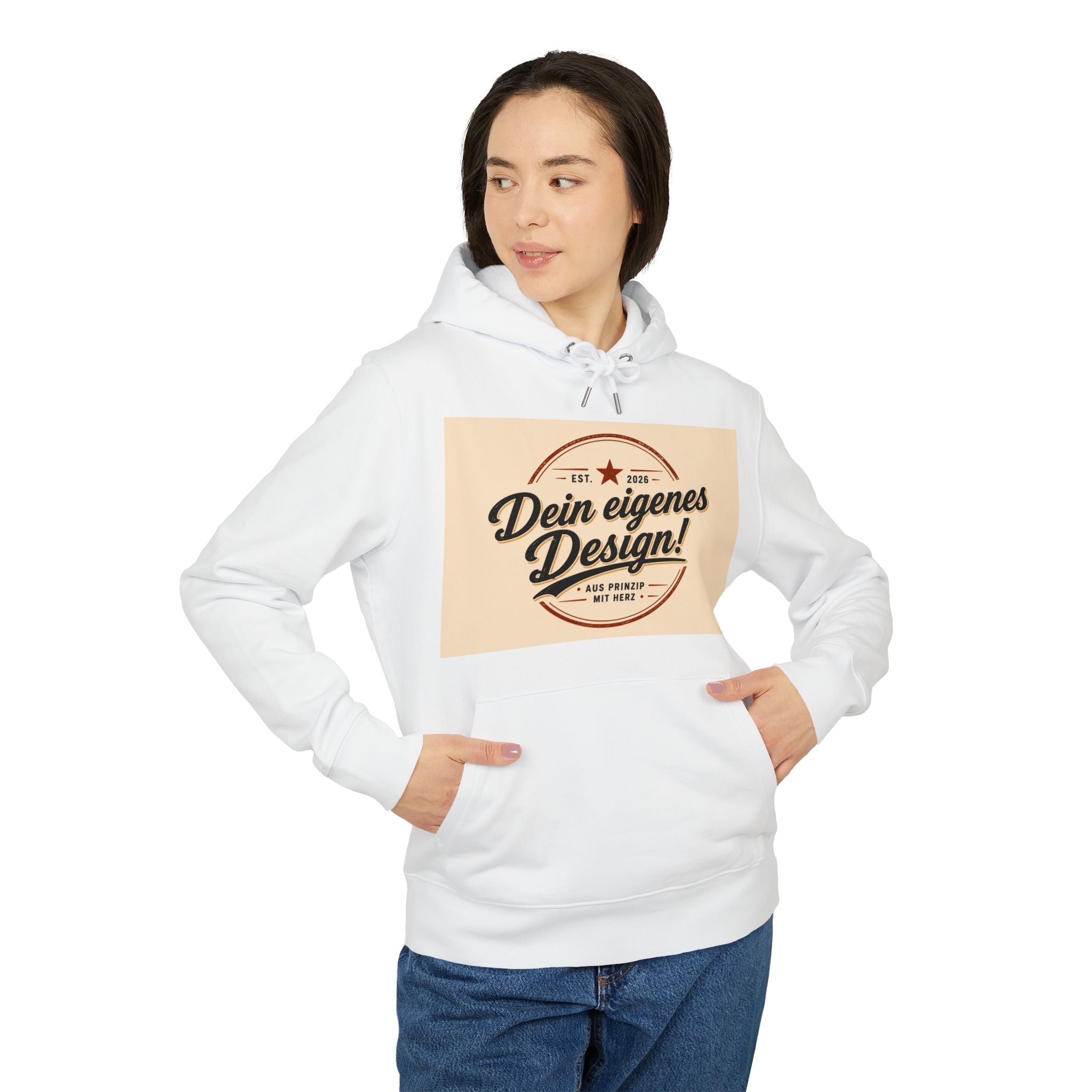 Hoodie — "Dein eigenes Design!" Vintage Badge Pullover