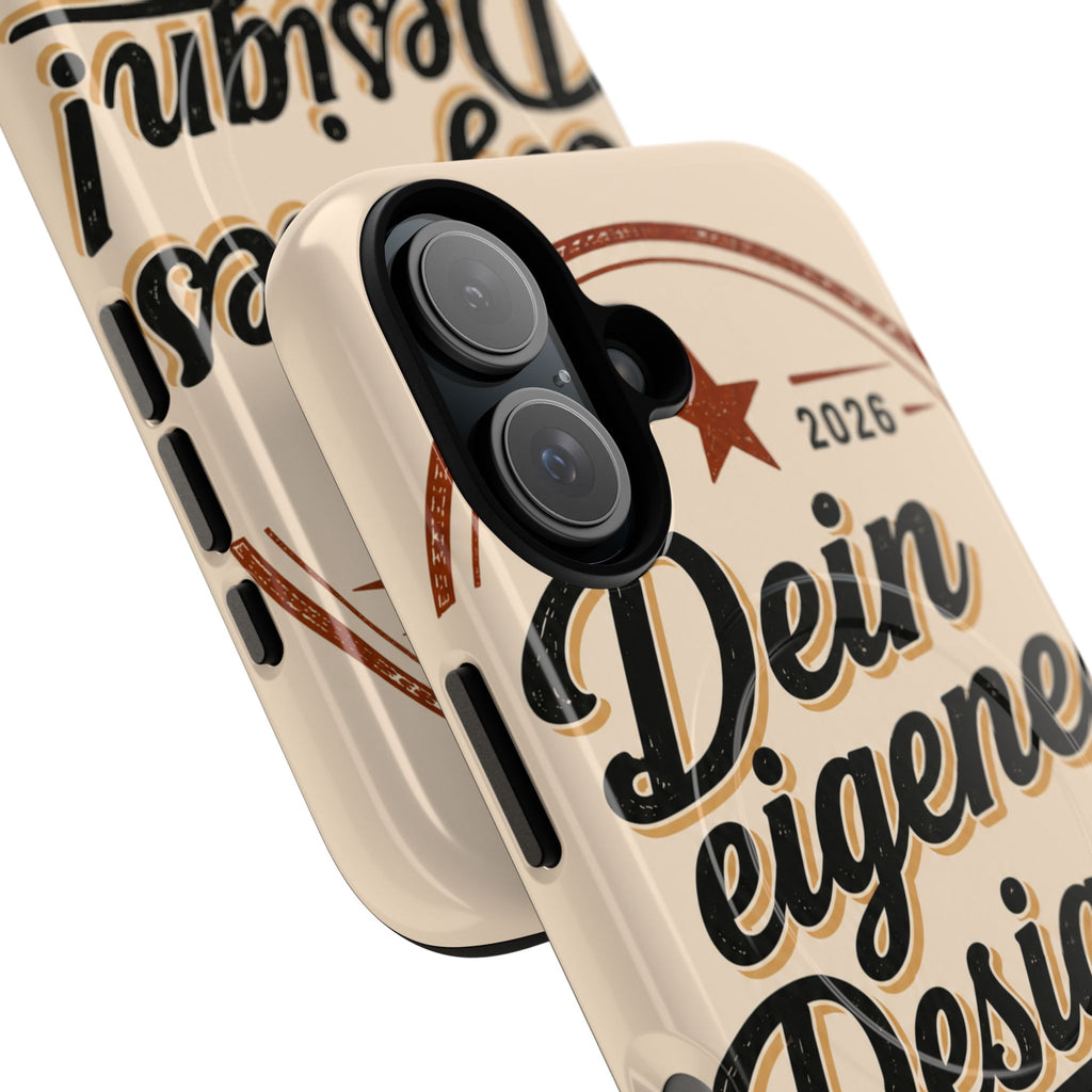 Tough Magnetic Phone Case — "Dein eigenes Design" Retro Script (Customizable)