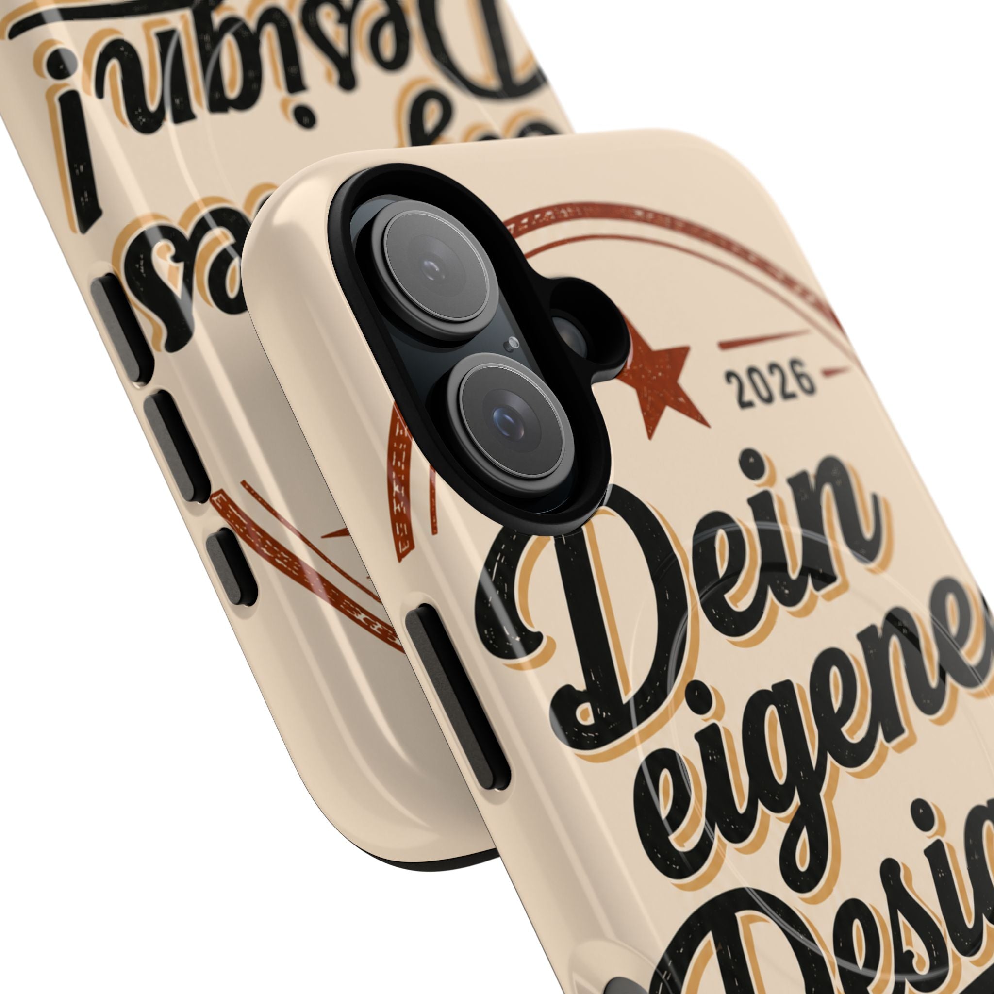 Tough Magnetic Phone Case — "Dein eigenes Design" Retro Script (Customizable)