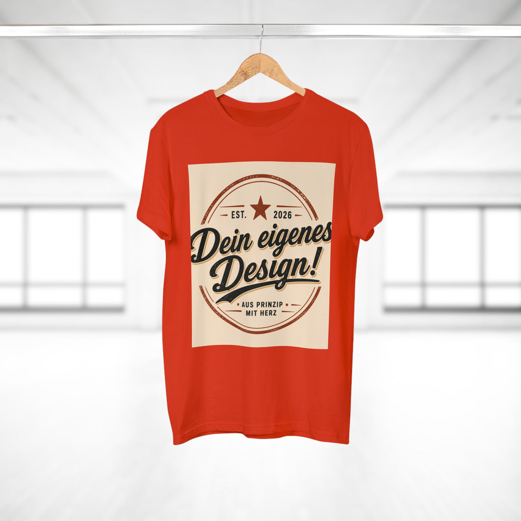 Men's Vintage Badge T‑Shirt — "Dein eigenes Design!" Retro Logo Tee