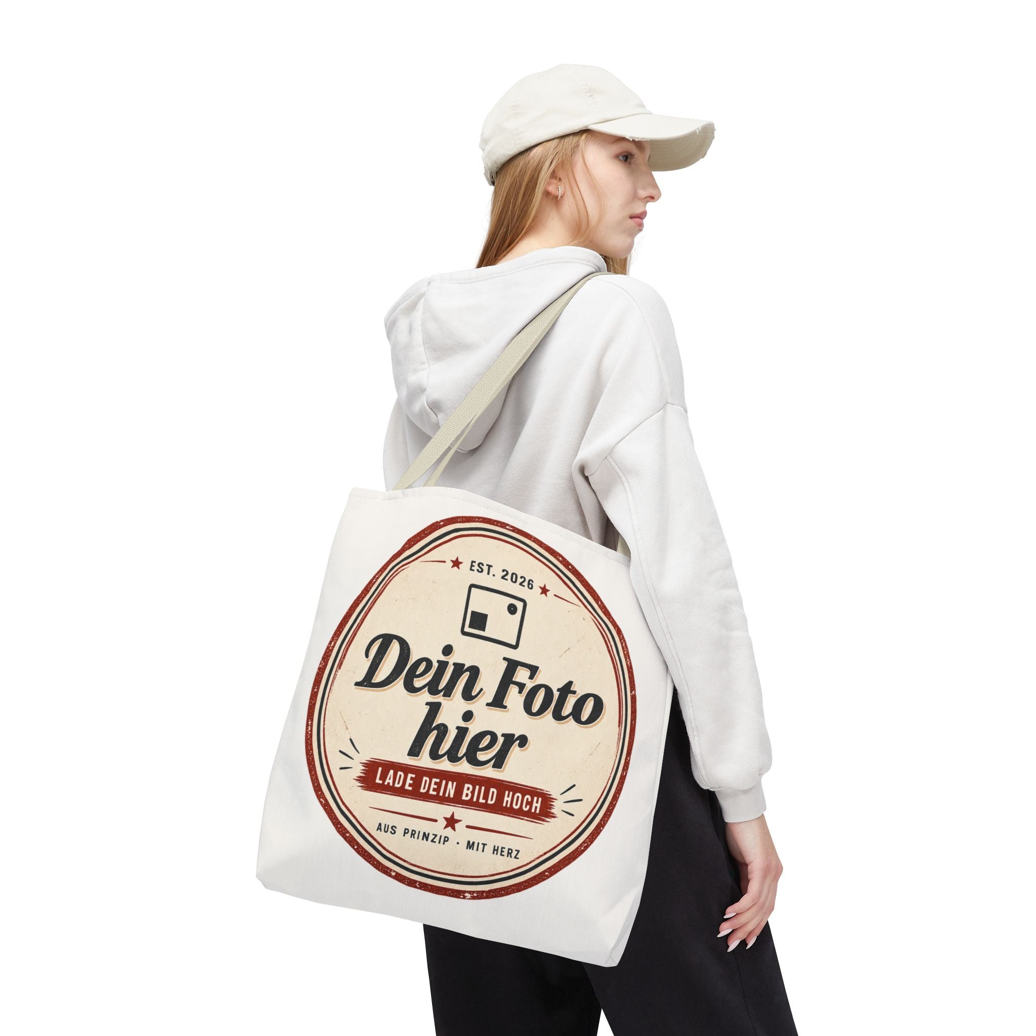Personalized Tote Bag with Photo - Design Your Own Canvas Shopper