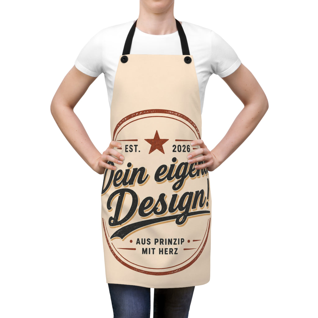 Custom Design Apron - "Dein eigenes Design" Vintage Badge Cooking Apron