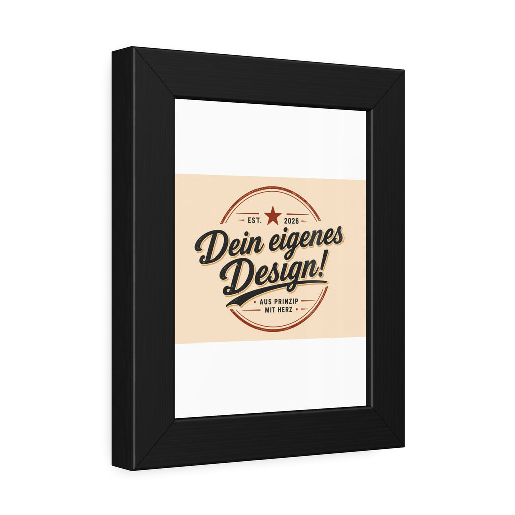 Framed Poster — Custom 'Dein eigenes Design!' Wall Art (Vintage Badge)