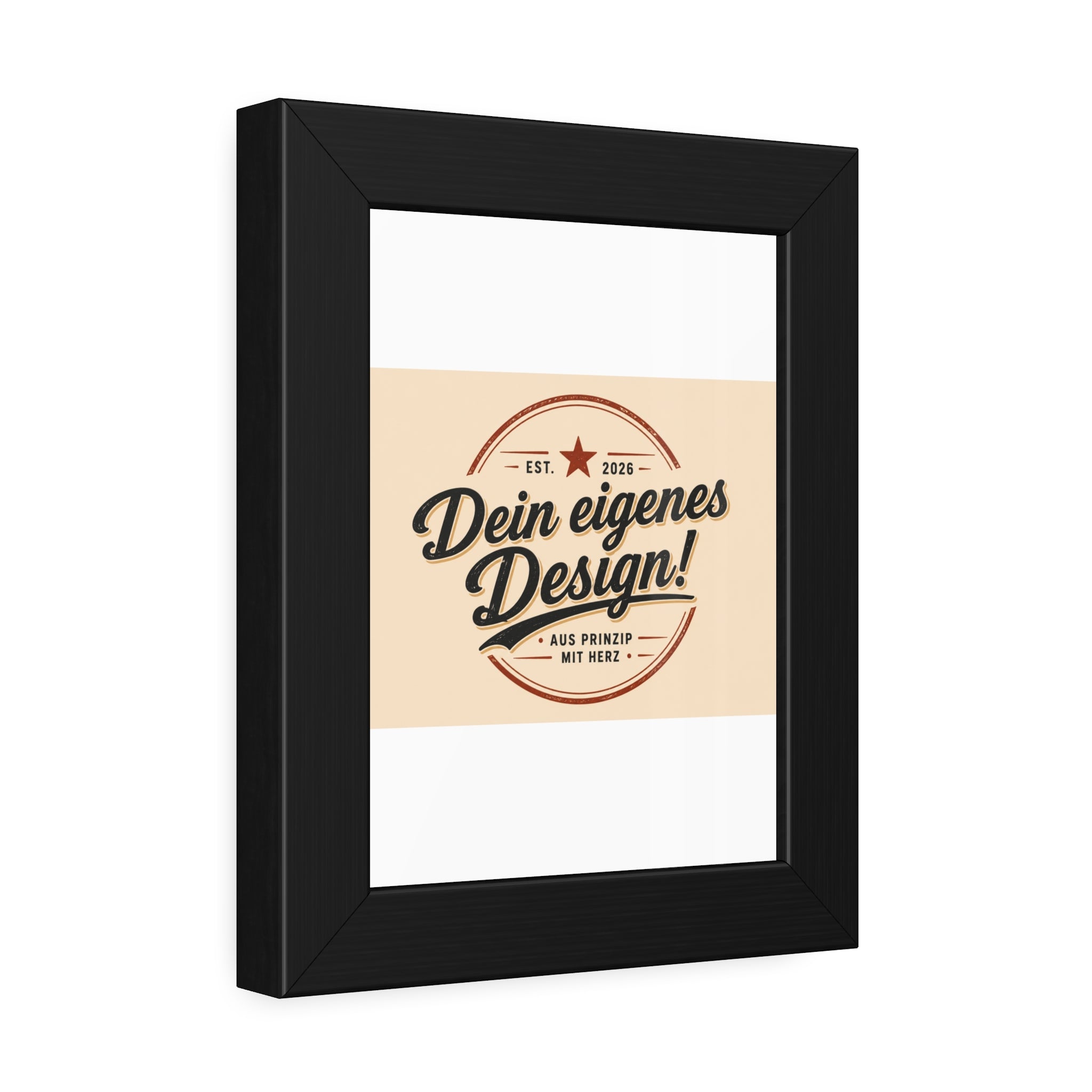 Framed Poster — Custom 'Dein eigenes Design!' Wall Art (Vintage Badge)