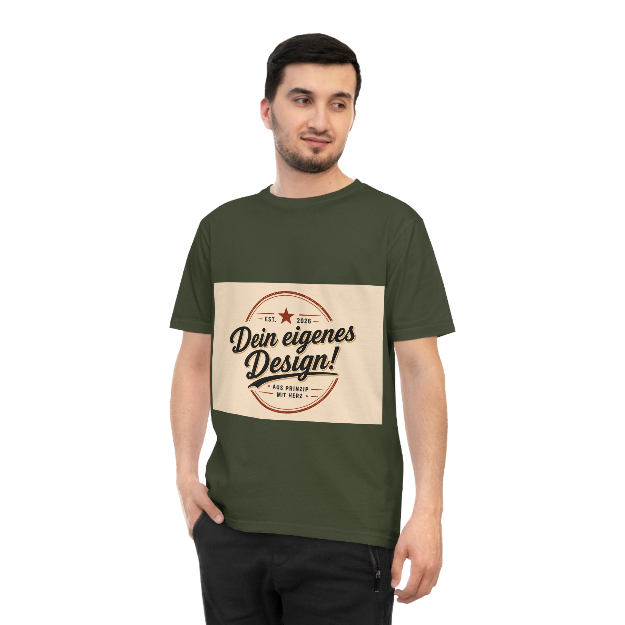 Vintage Badge T‑Shirt — "Dein eigenes Design!" Custom Retro Graphic Tee
